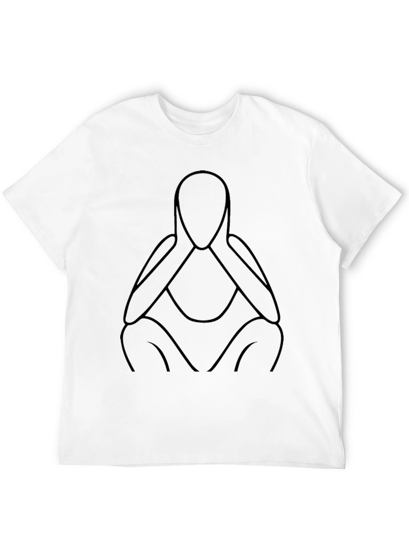 Abstract Figure Tee - Minimalist Black T-Shirt