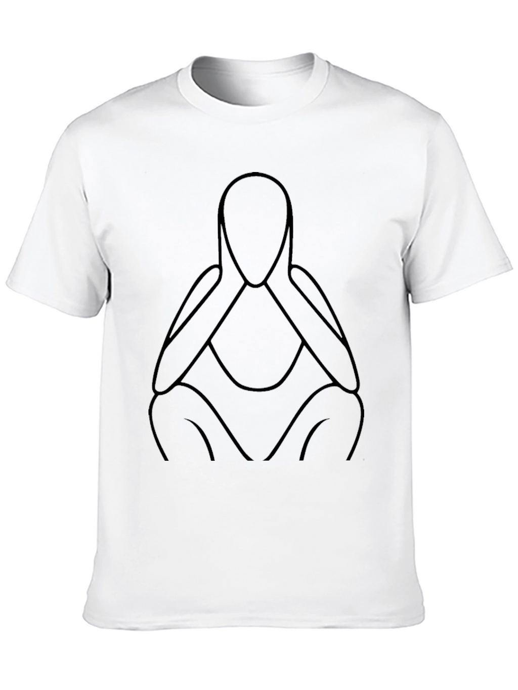 Abstract Figure Tee - Minimalist Black T-Shirt