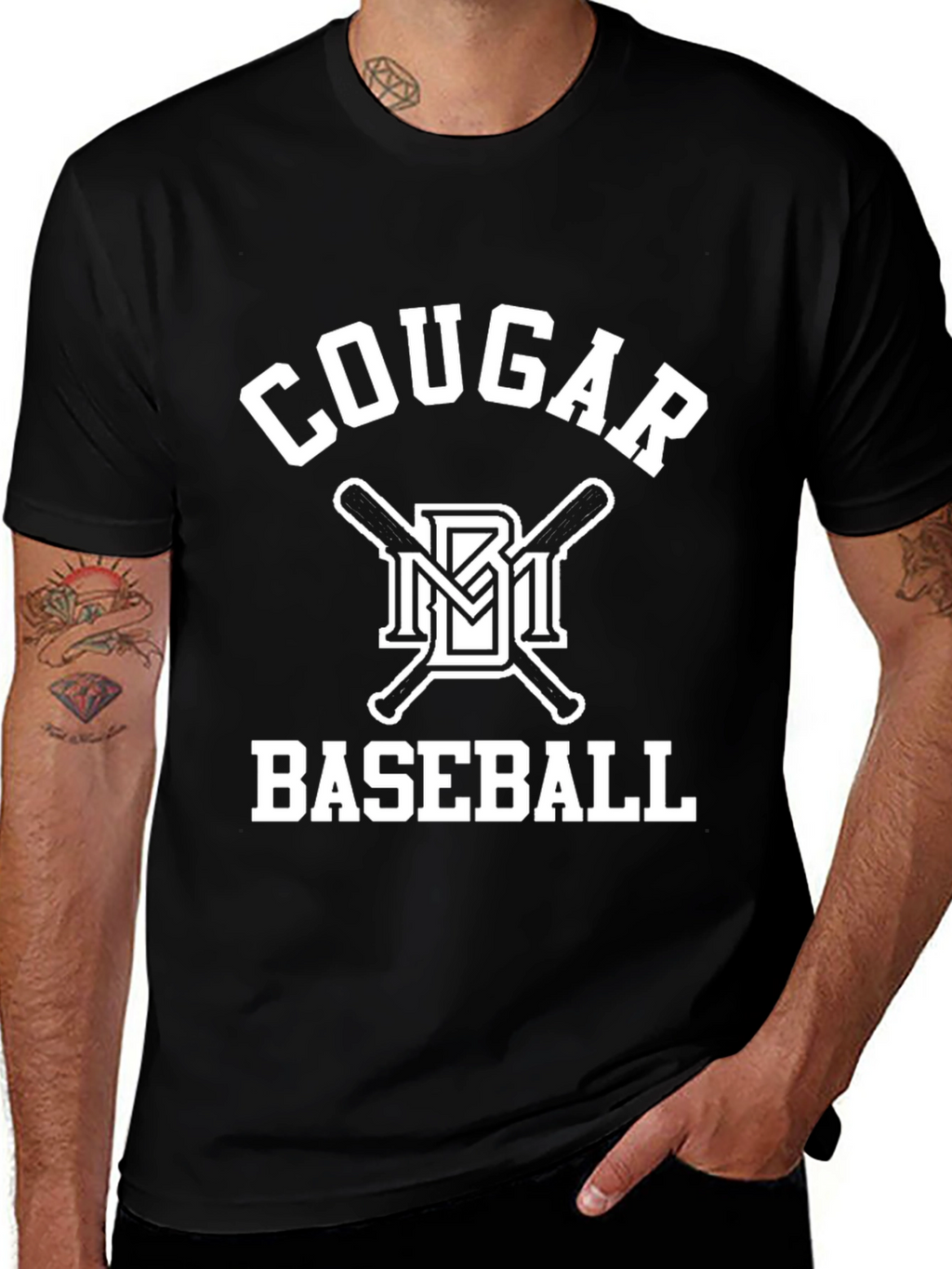 Cougar Baseball Graphic T-Shirt - Classic Fan Apparel