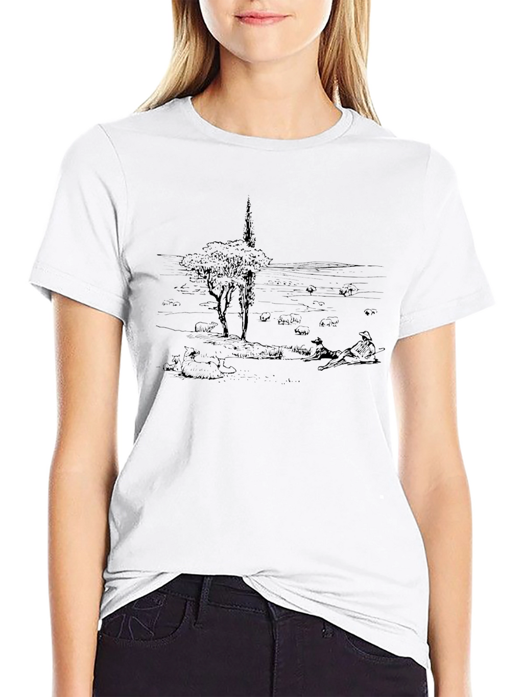 Artsy Black Graphic Tee