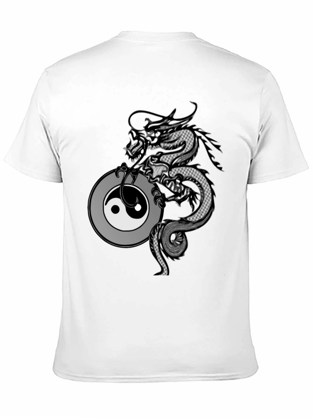Dragon Yin Yang Graphic T-Shirt - Black