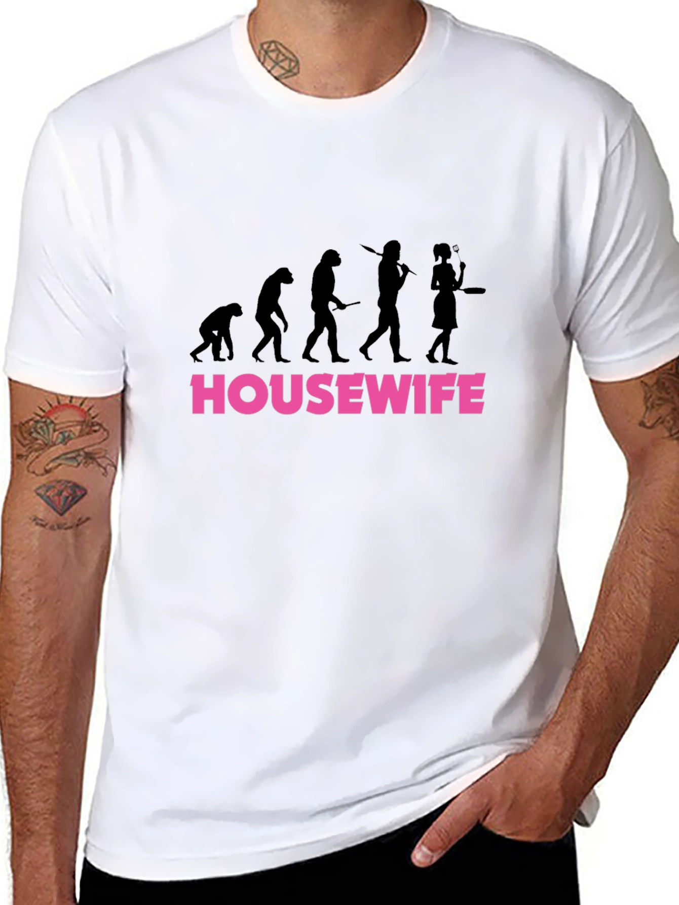 Housewife Evolution Graphic T-Shirt - Black