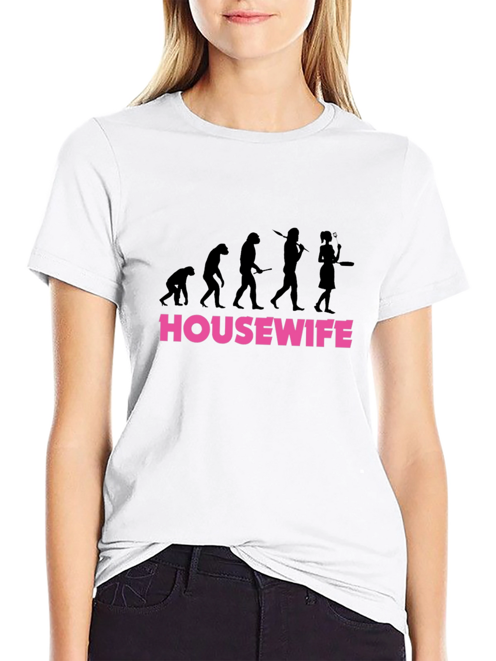 Housewife Evolution Graphic T-Shirt - Black