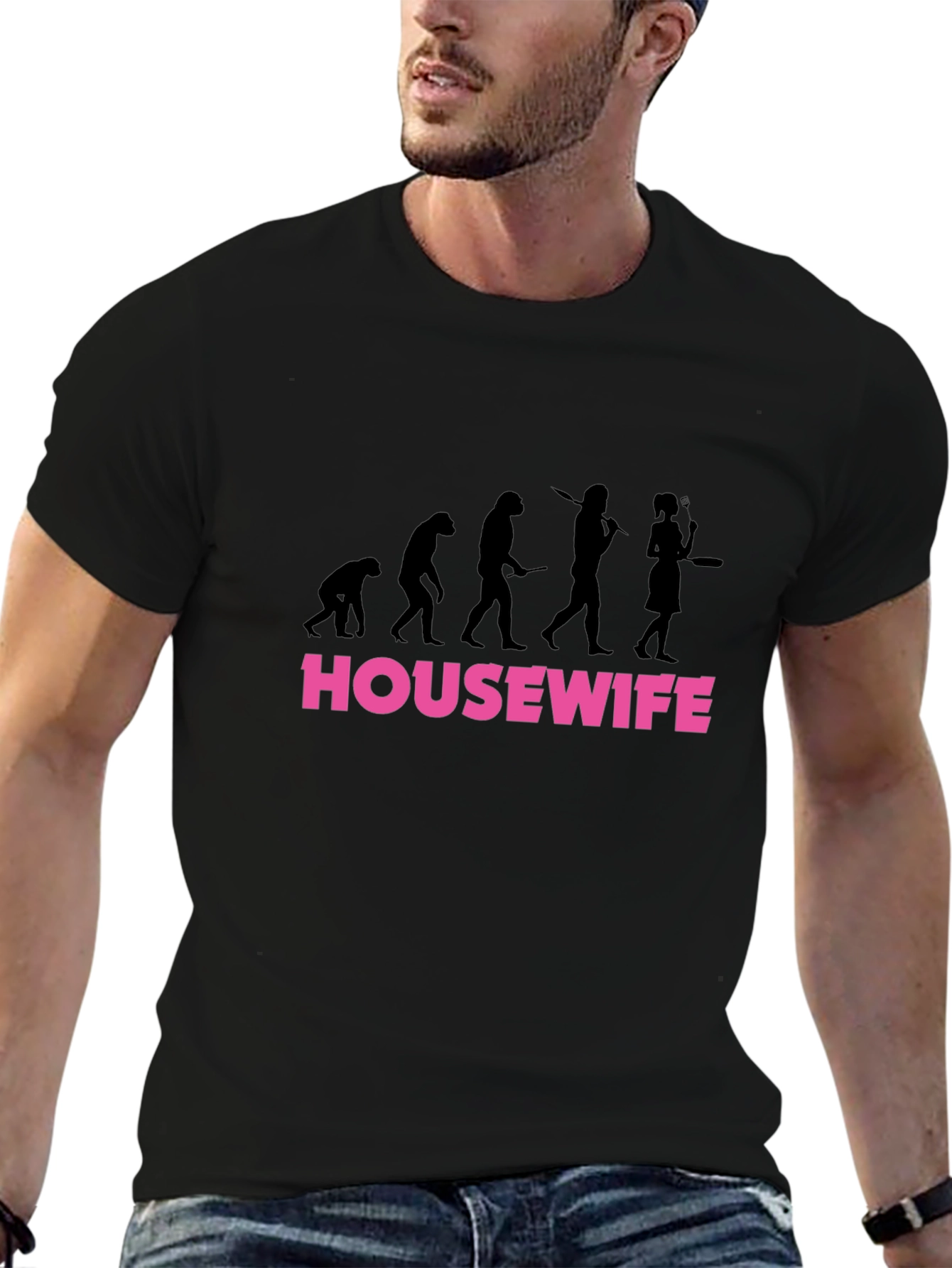 Housewife Evolution Graphic T-Shirt - Black