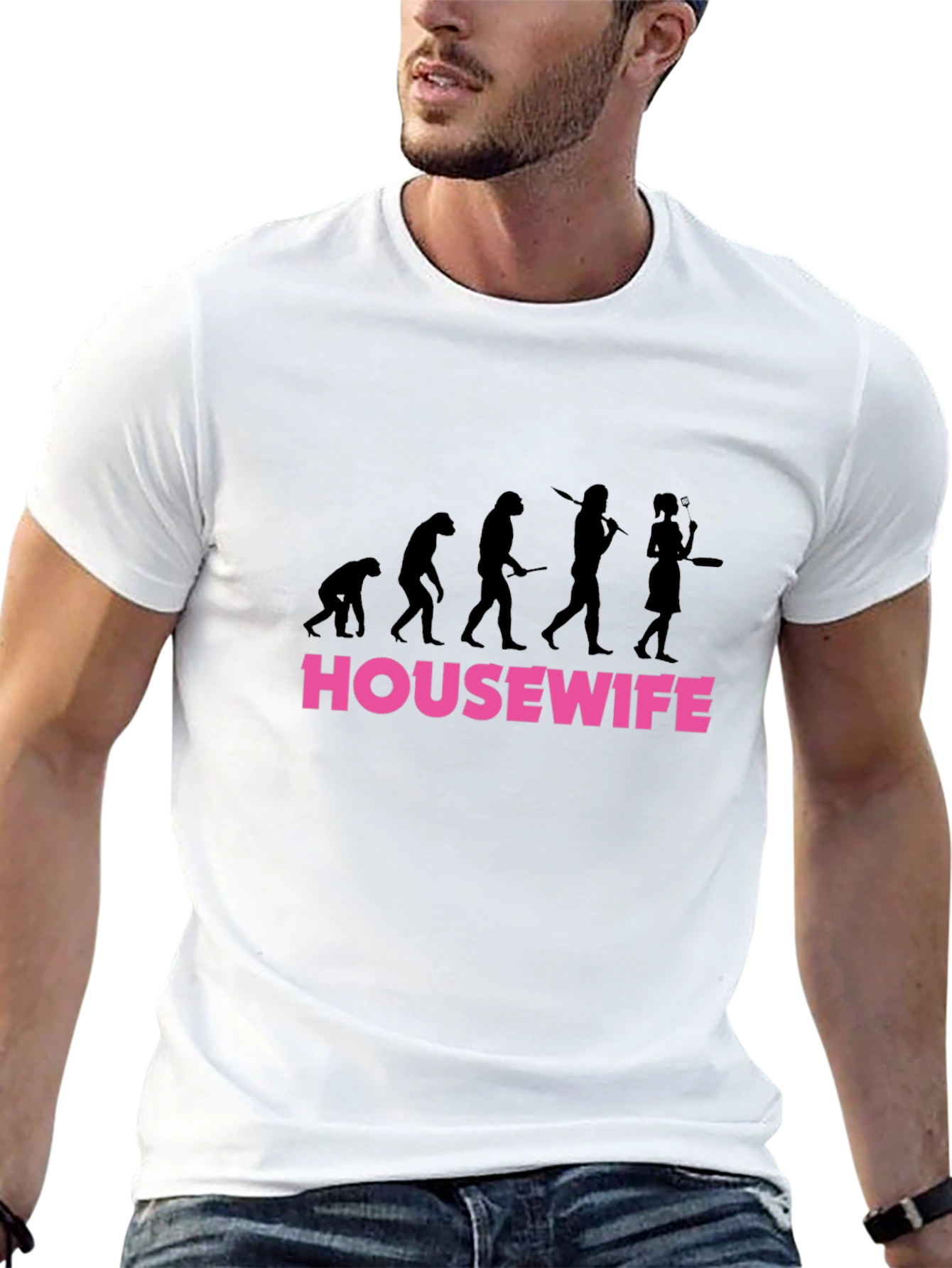 Housewife Evolution Graphic T-Shirt - Black