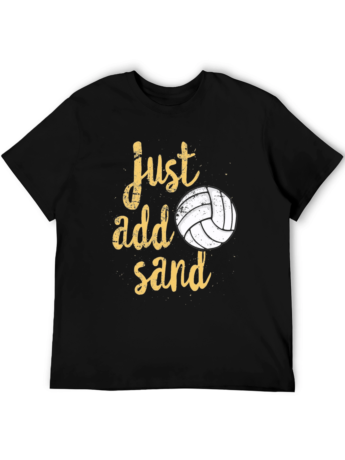 Just Add Sand Volleyball T-Shirt - Black Cotton Tee