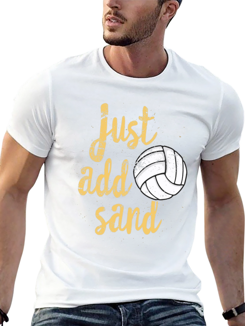 Just Add Sand Volleyball T-Shirt - Black Cotton Tee