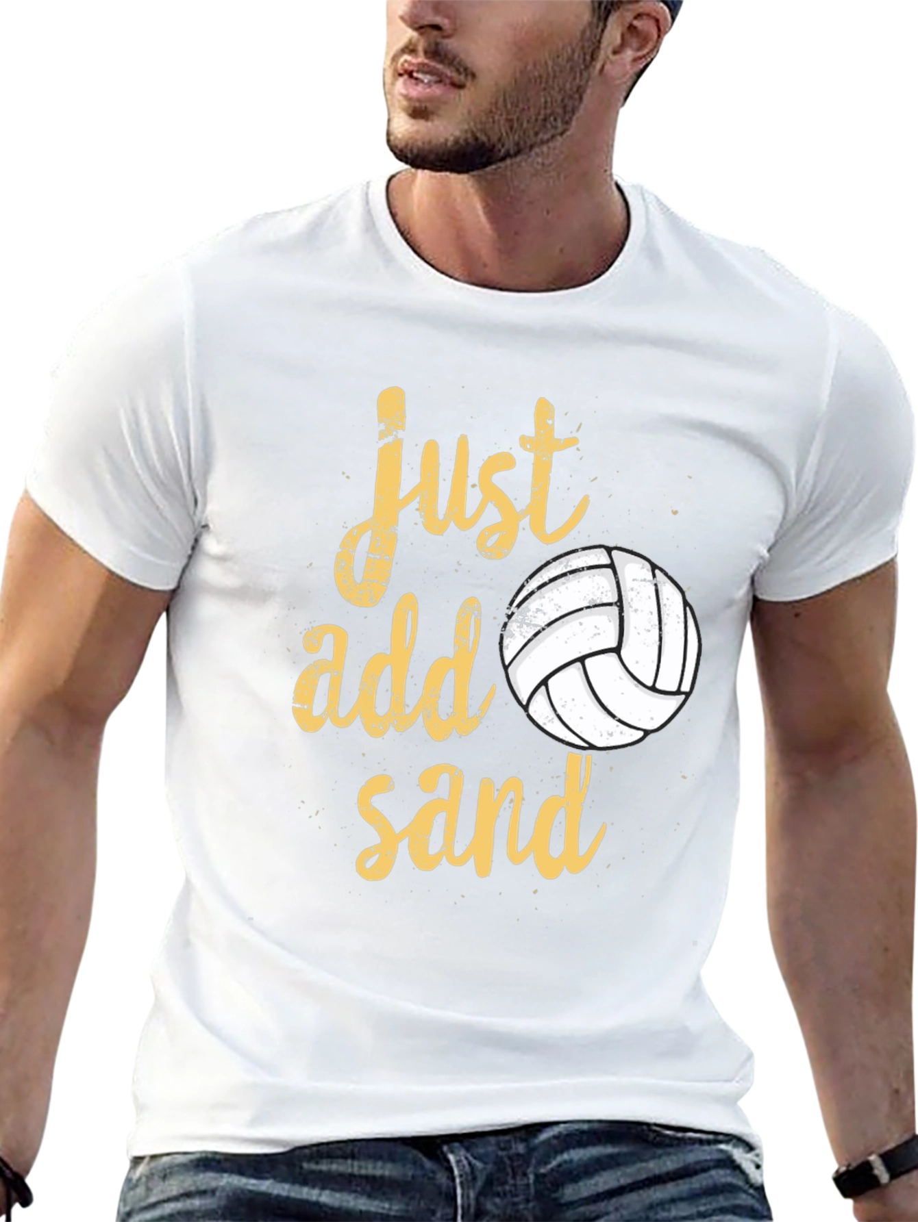 Just Add Sand Volleyball T-Shirt - Black Cotton Tee
