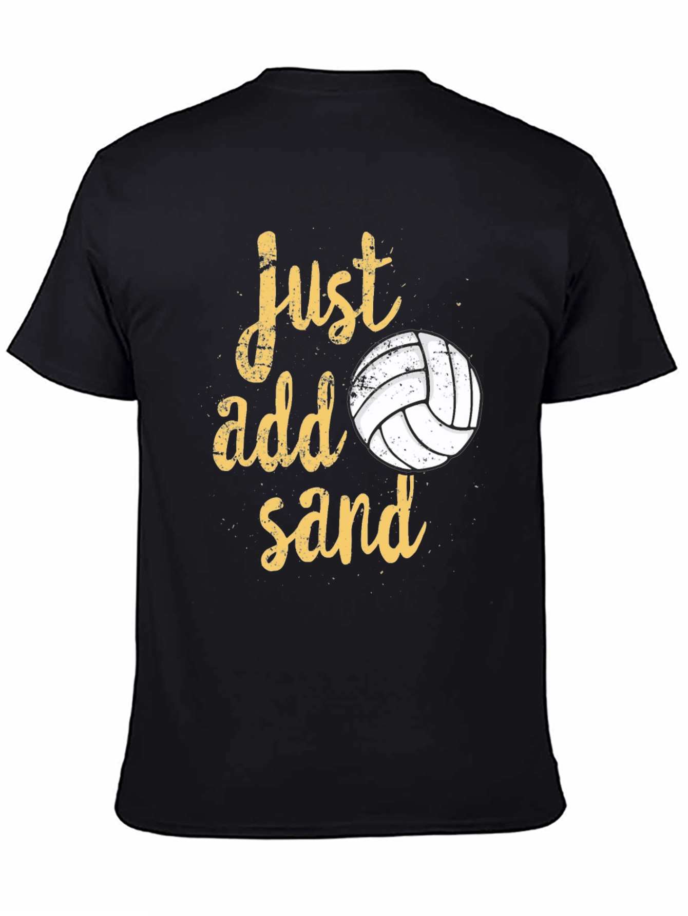Just Add Sand Volleyball T-Shirt - Black Cotton Tee