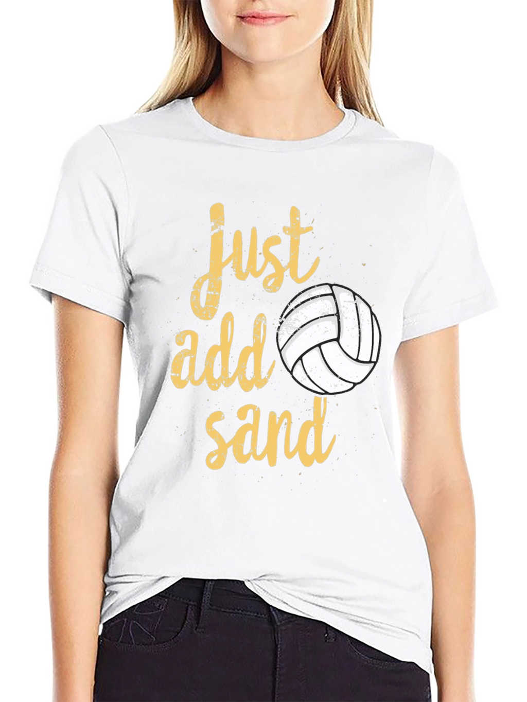 Just Add Sand Volleyball T-Shirt - Black Cotton Tee