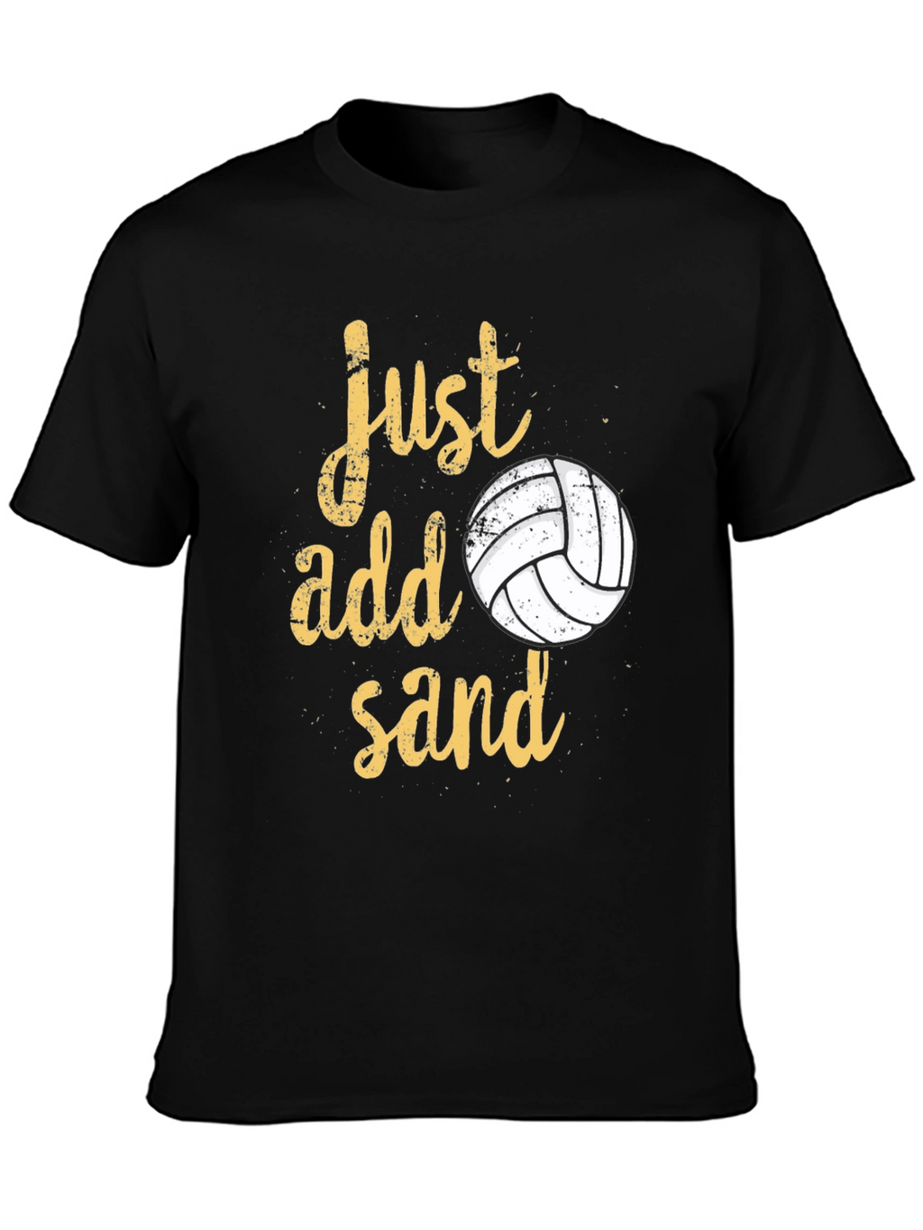 Just Add Sand Volleyball T-Shirt - Black Cotton Tee