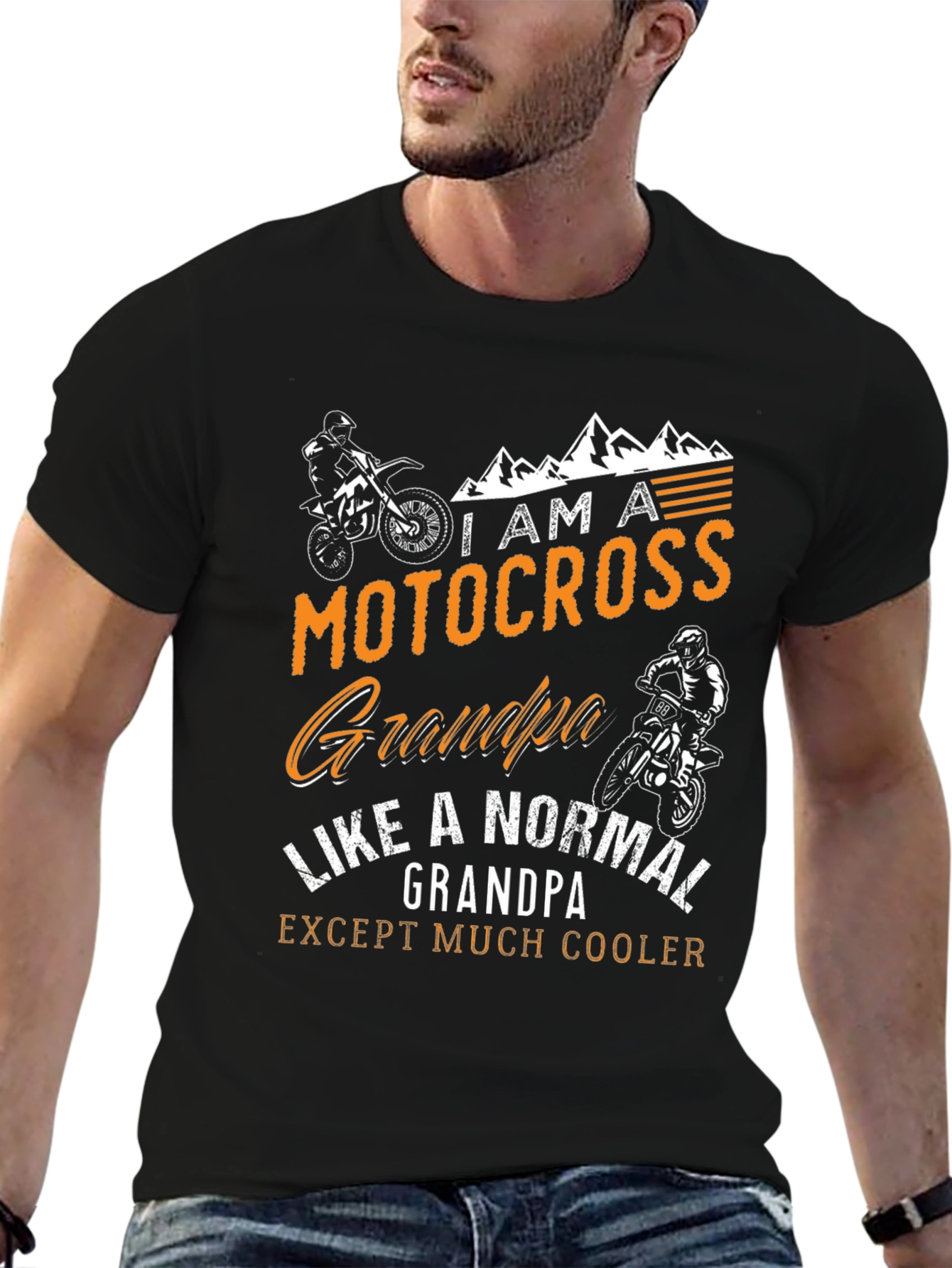 Motocross Grandpa Graphic T-Shirt