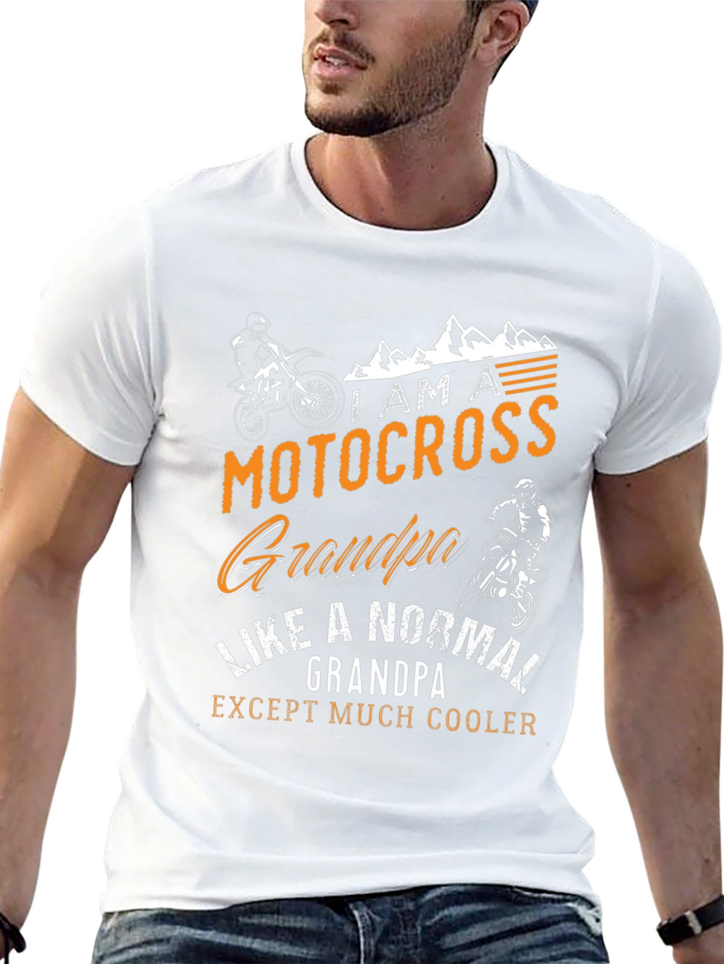 Motocross Grandpa Graphic T-Shirt