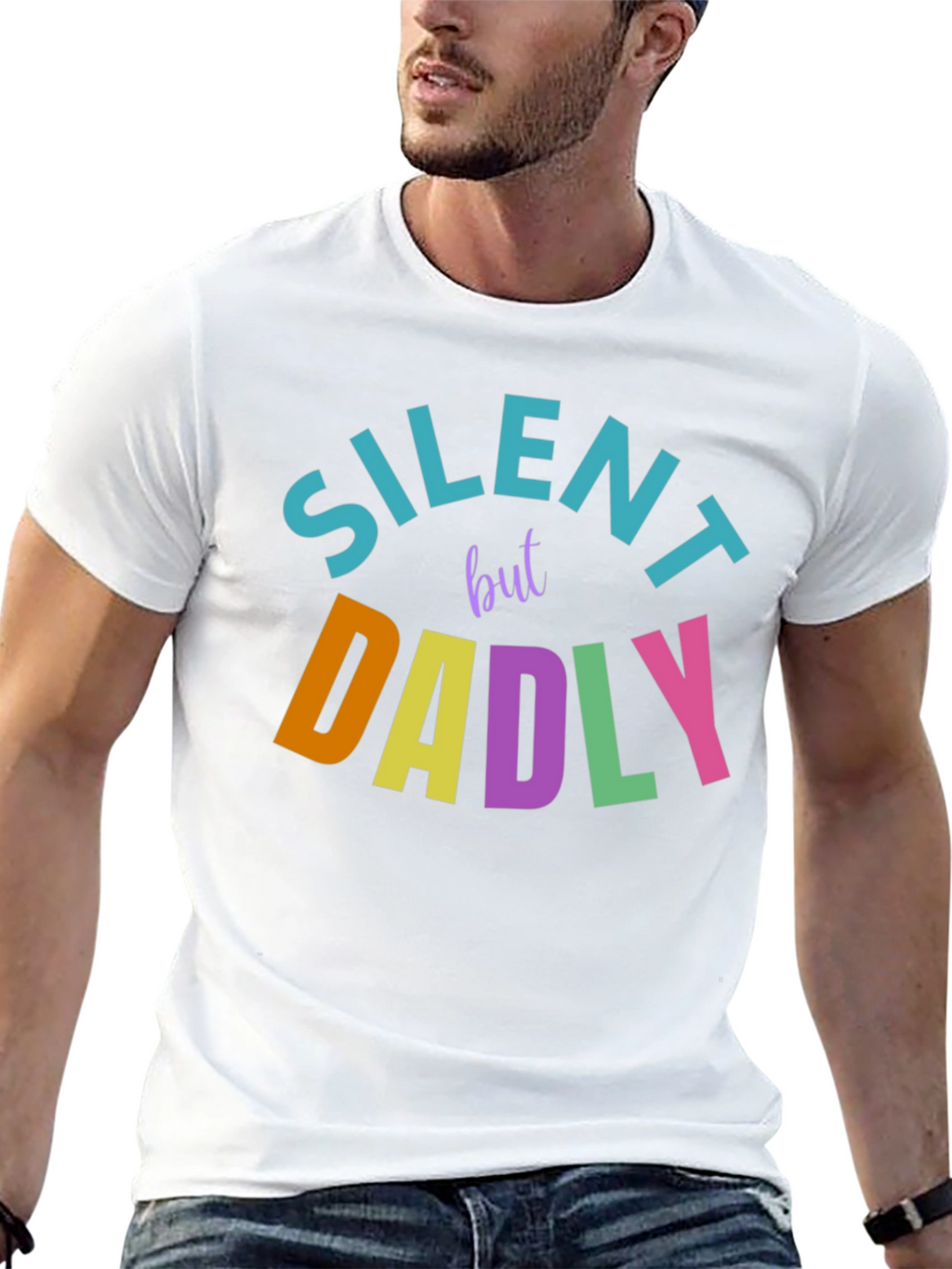 Silent But Dadly T-Shirt - Fun Dad Tee