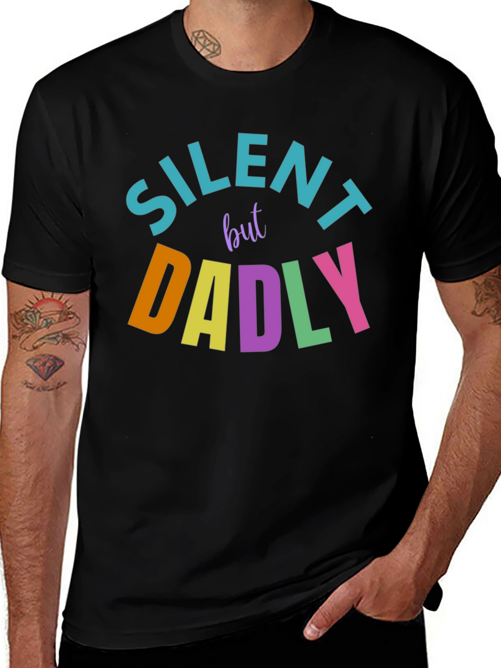 Silent But Dadly T-Shirt - Fun Dad Tee