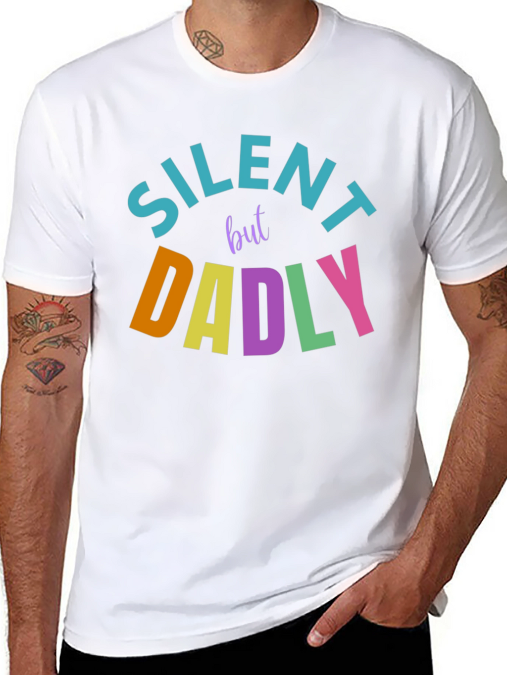 Silent But Dadly T-Shirt - Fun Dad Tee