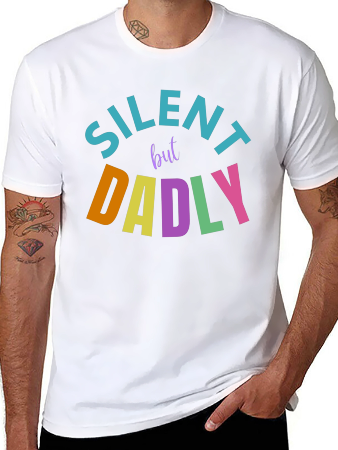 Silent But Dadly T-Shirt - Fun Dad Tee