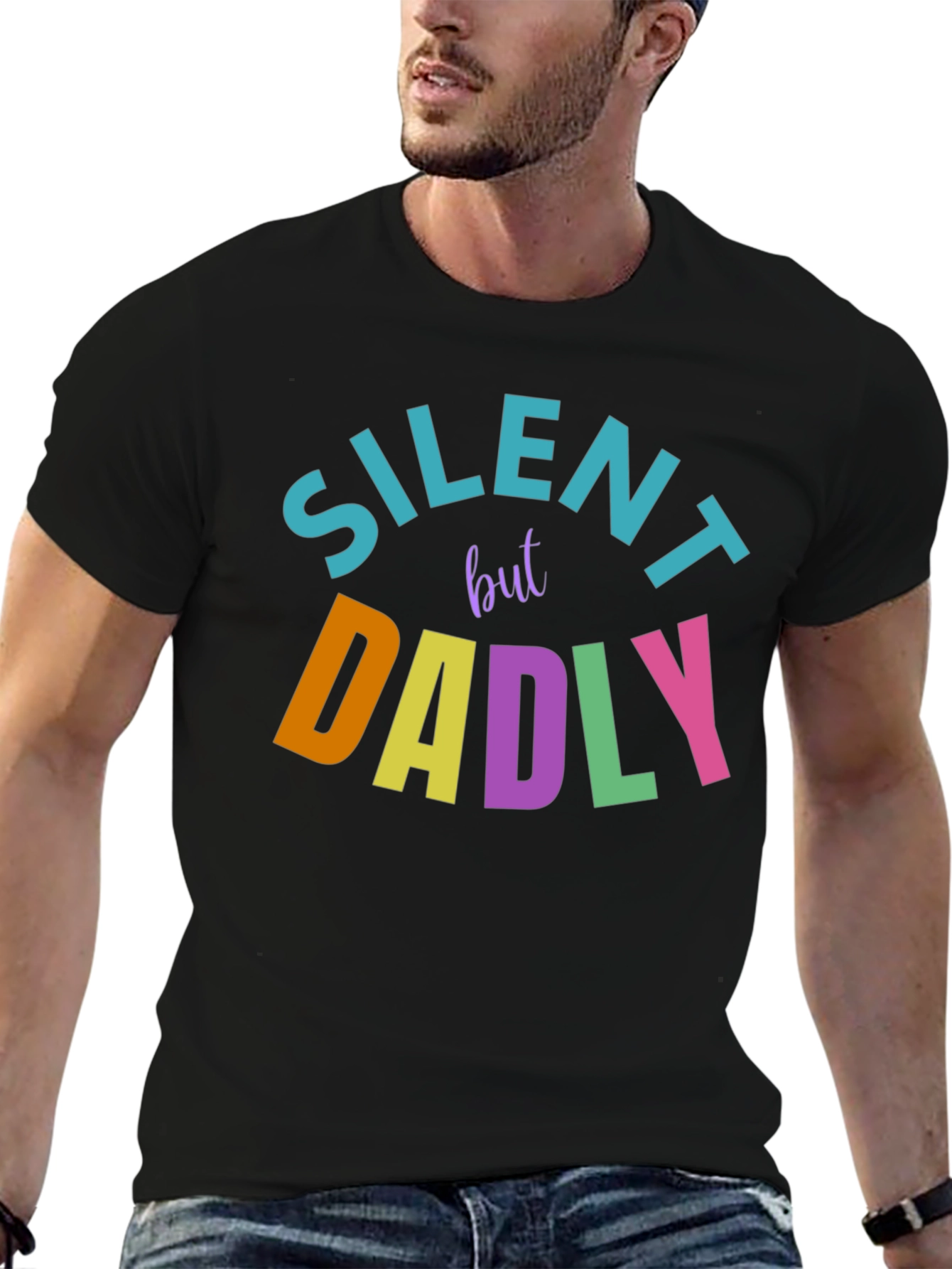 Silent But Dadly T-Shirt - Fun Dad Tee