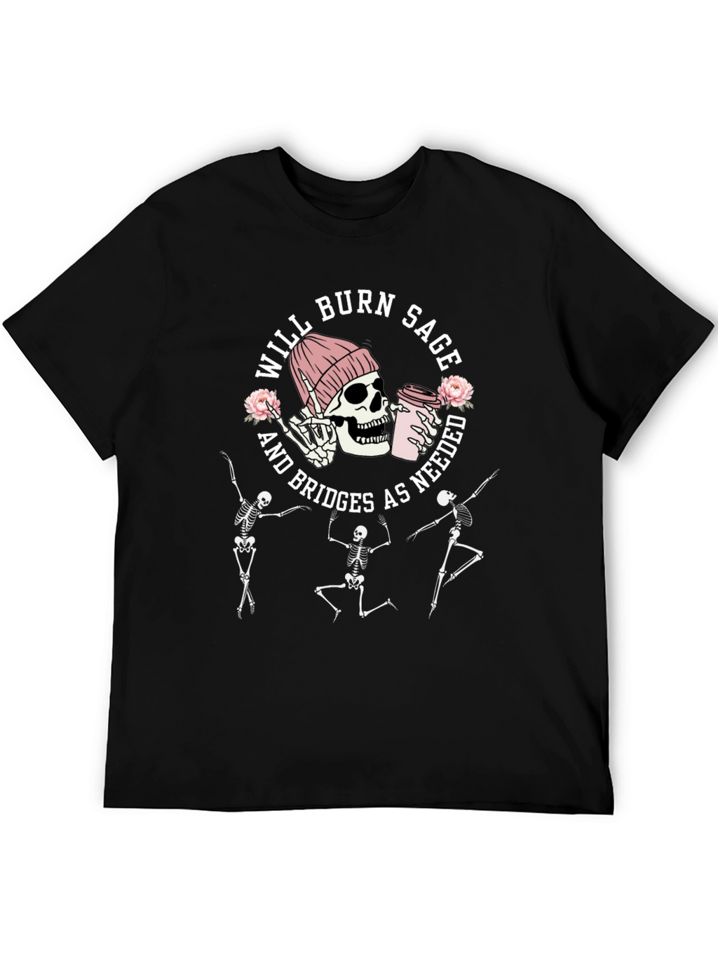 Will Burn Sage Skeleton Graphic Tee