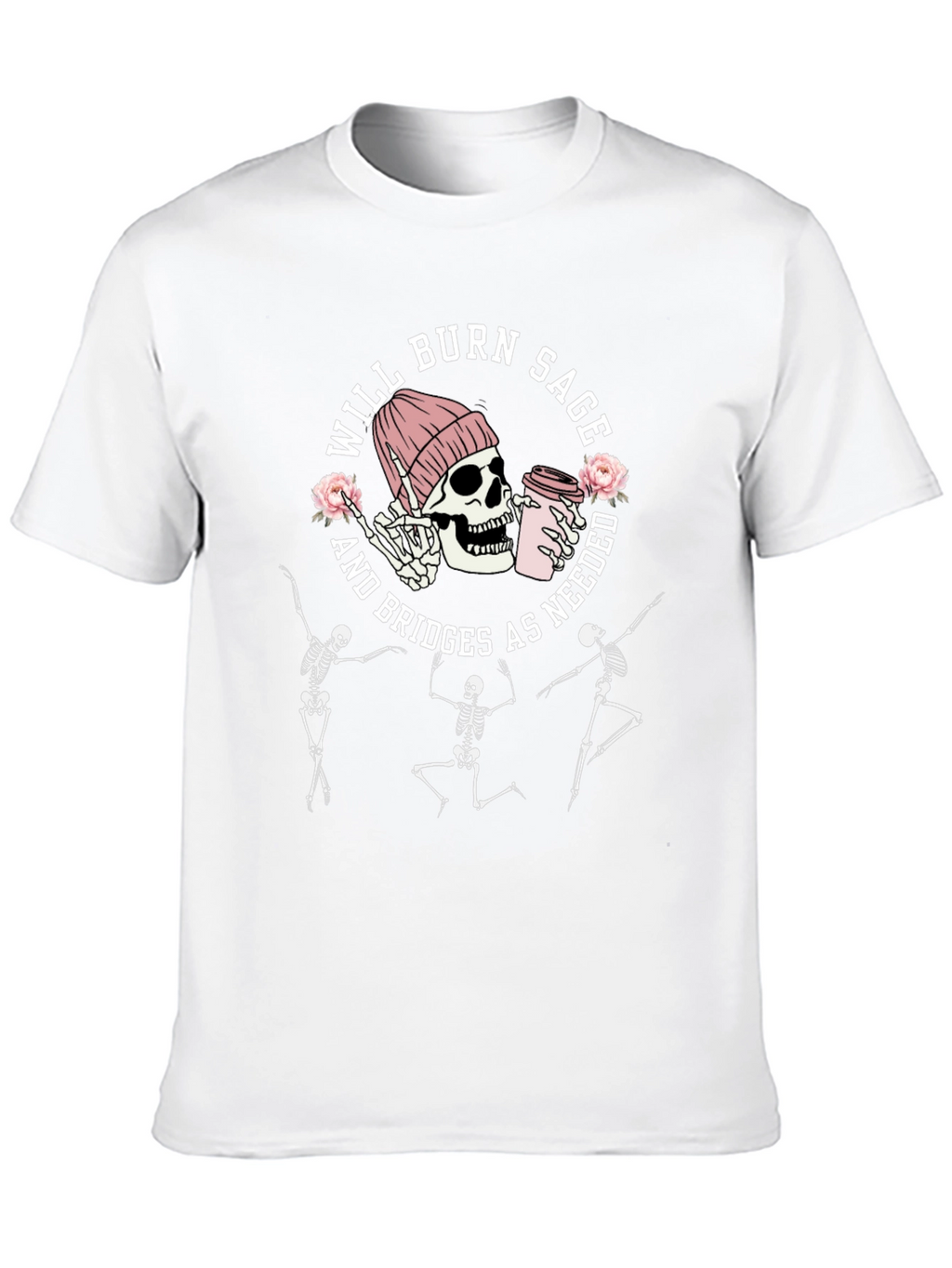 Will Burn Sage Skeleton Graphic Tee