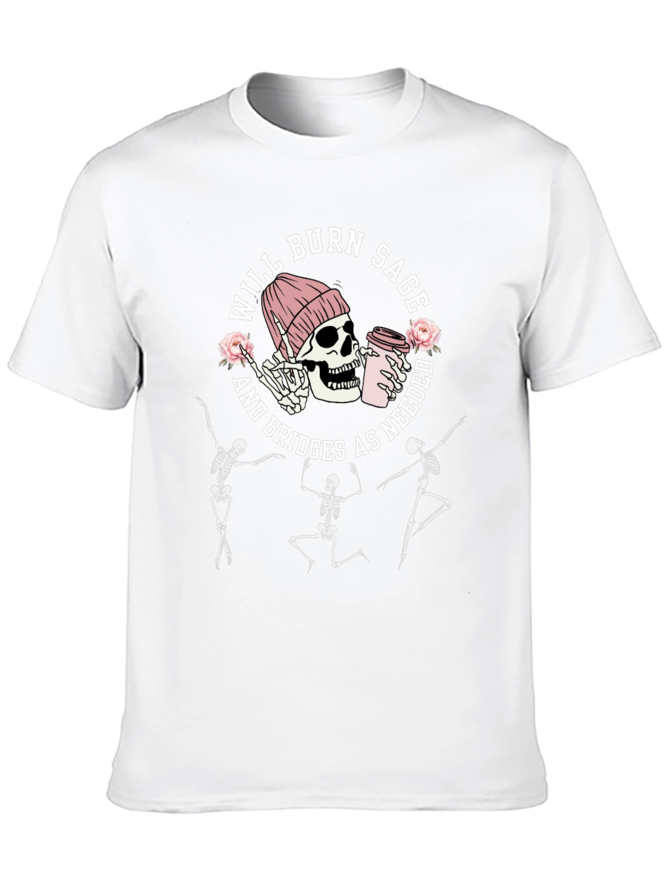 Will Burn Sage Skeleton Graphic Tee