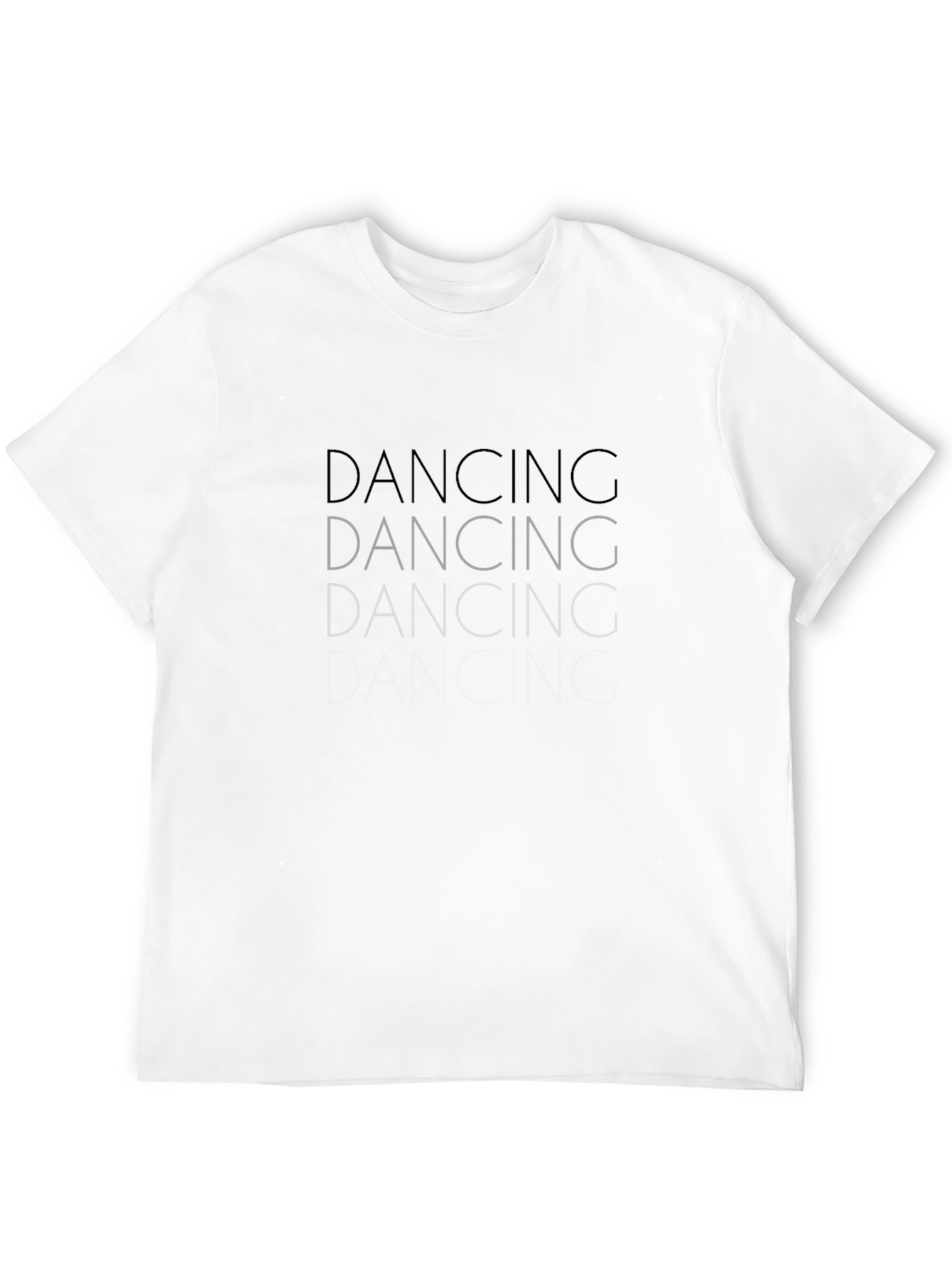 Dancing Text Graphic Tee - Stylish Black T-Shirt