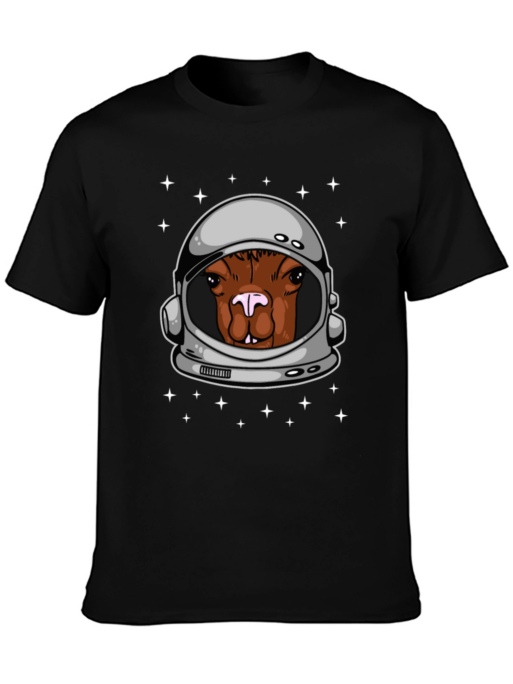 Astronaut Alpaca Graphic Tee - Space Humor T-Shirt