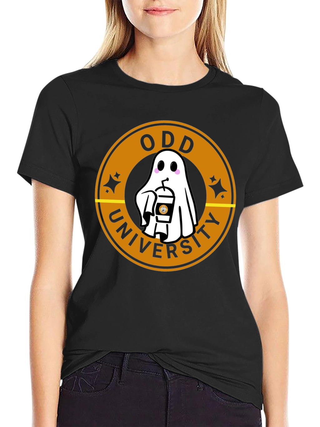 Odd University Ghost Coffee Graphic T-Shirt