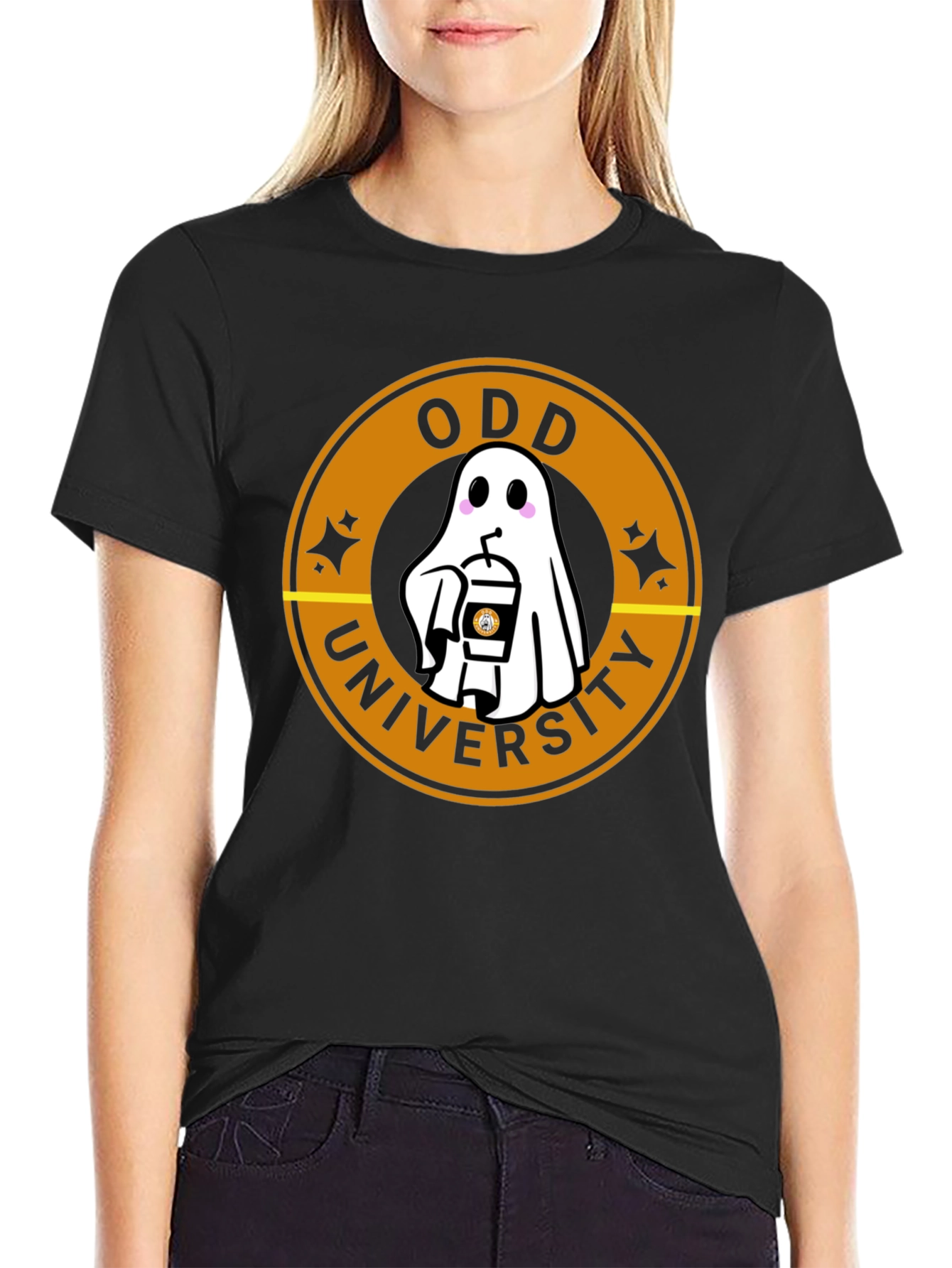Odd University Ghost Coffee Graphic T-Shirt