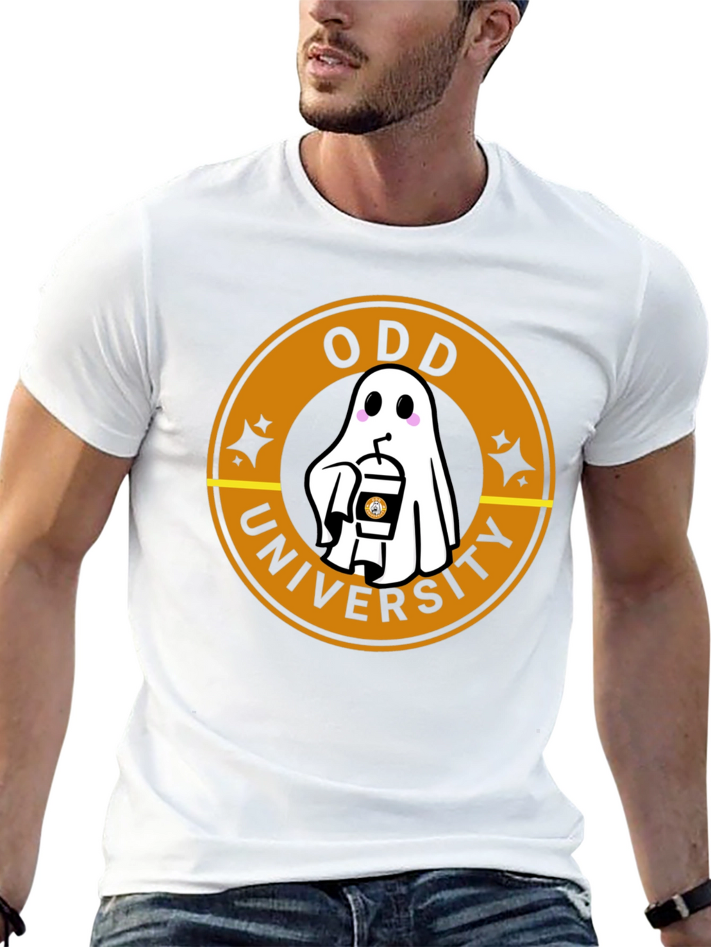 Odd University Ghost Coffee Graphic T-Shirt