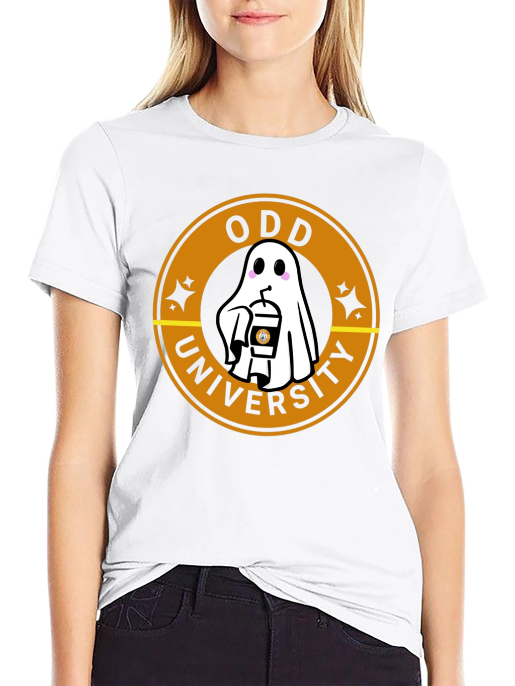 Odd University Ghost Coffee Graphic T-Shirt