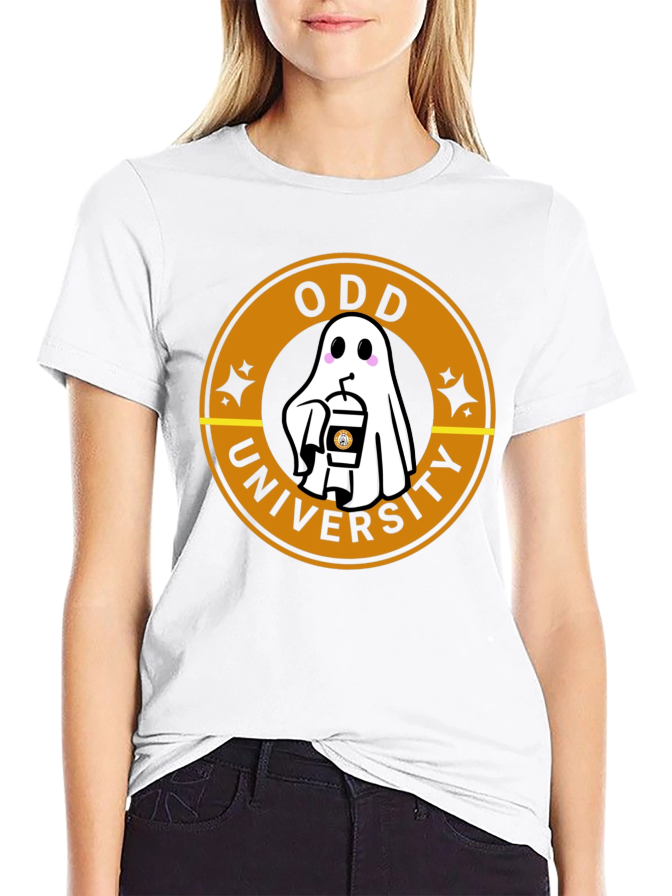 Odd University Ghost Coffee Graphic T-Shirt