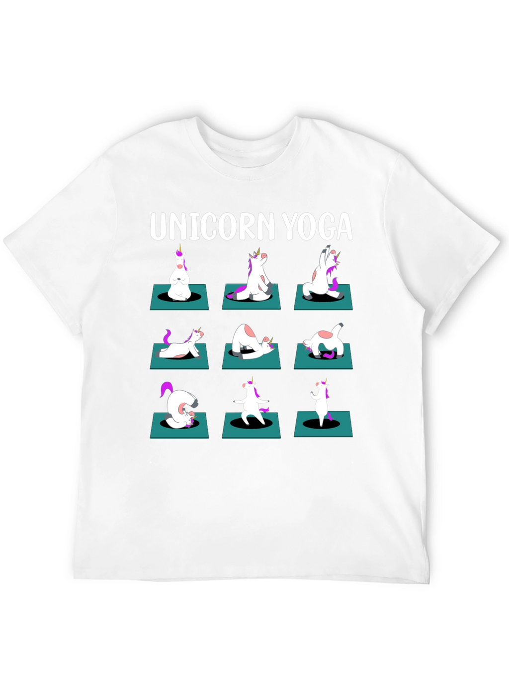 Unicorn Yoga Black T-Shirt