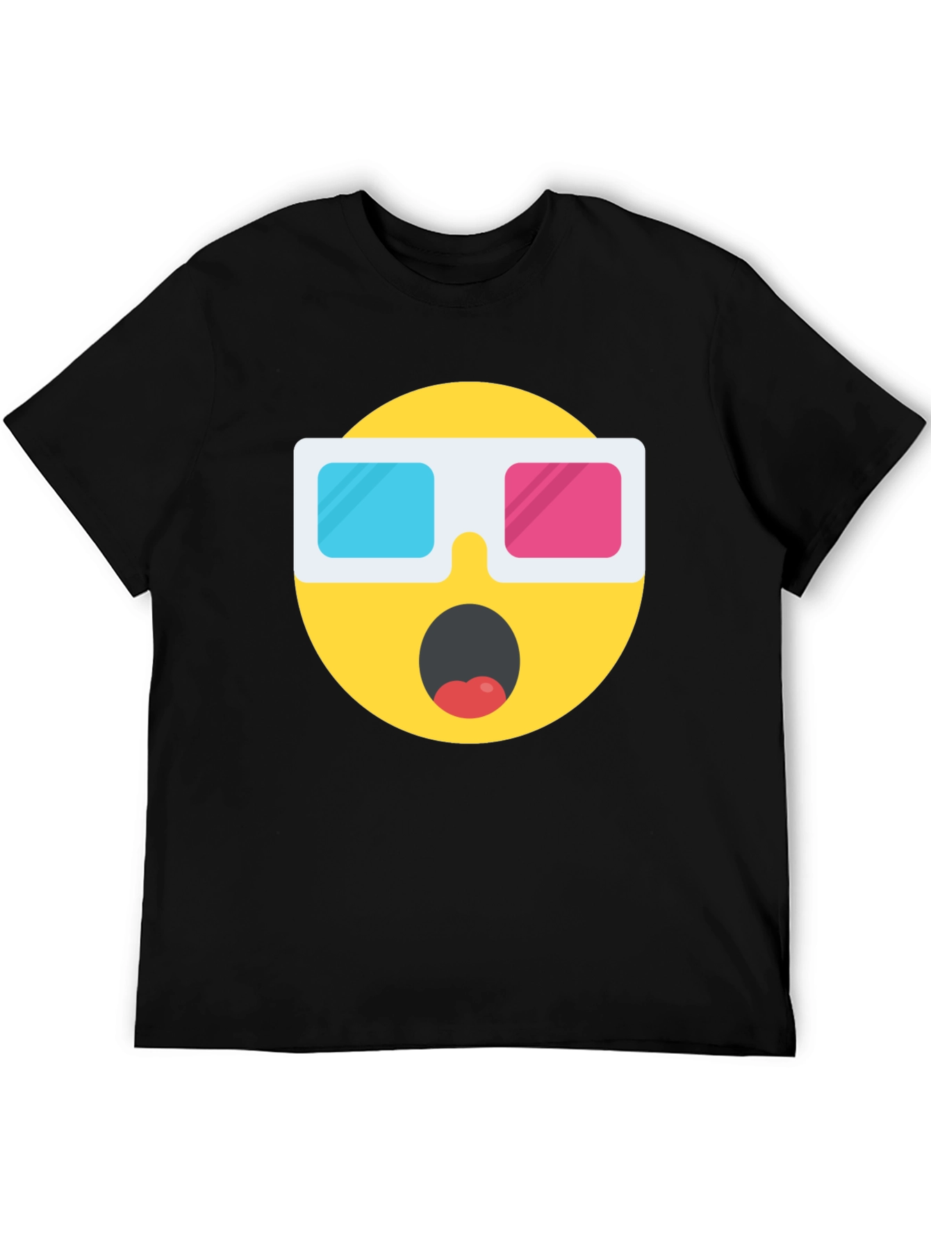 Novelty 3D Emoji Black T-Shirt