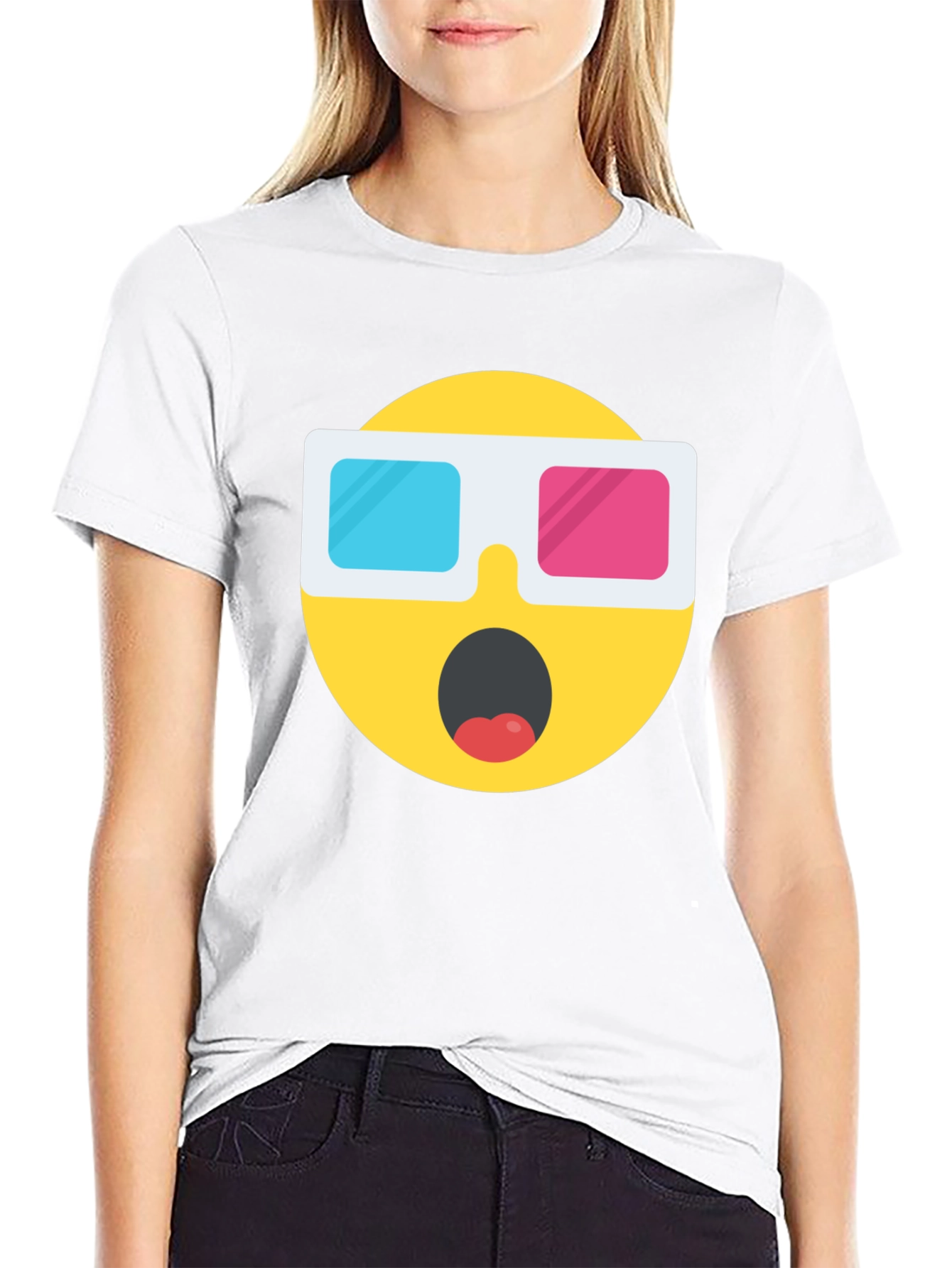 Novelty 3D Emoji Black T-Shirt