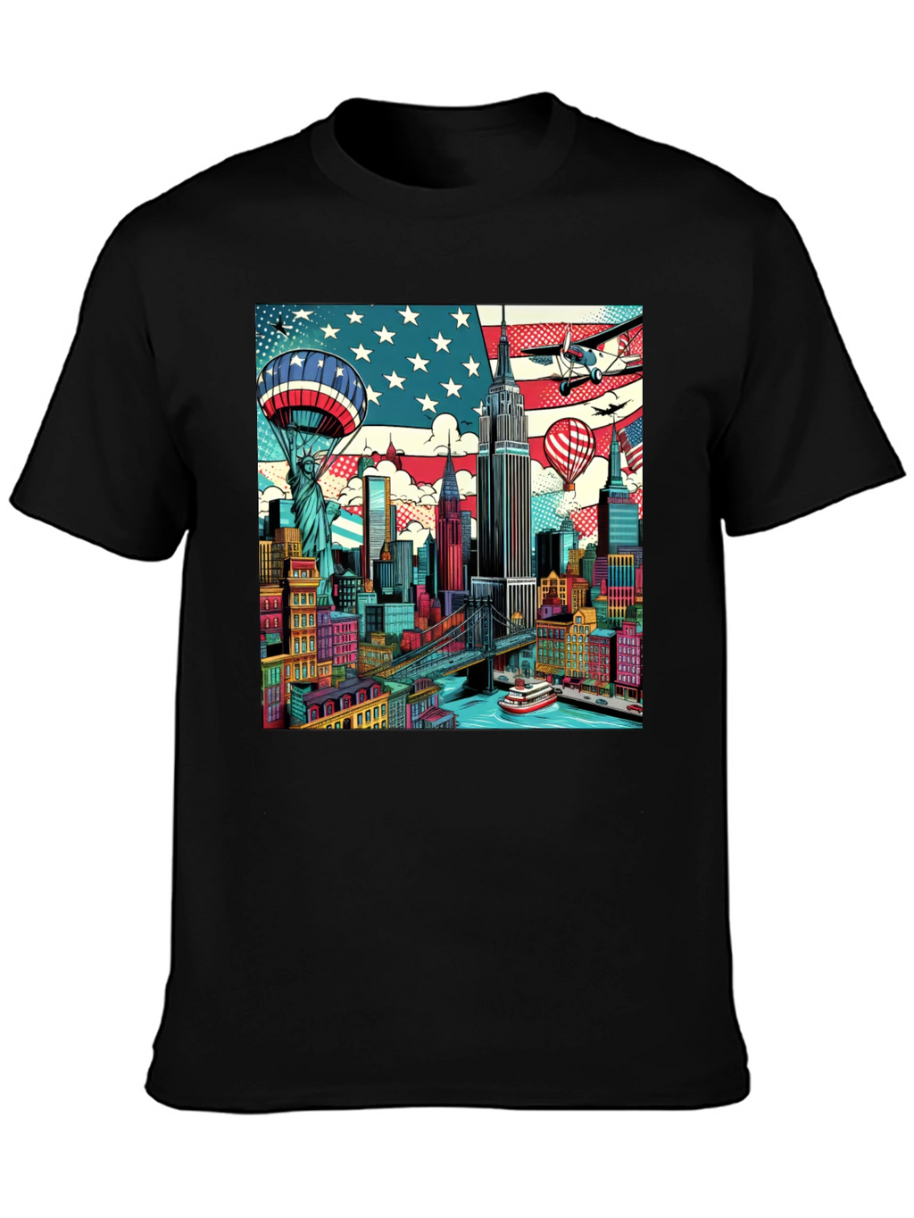 New York Cityscape Graphic T-Shirt