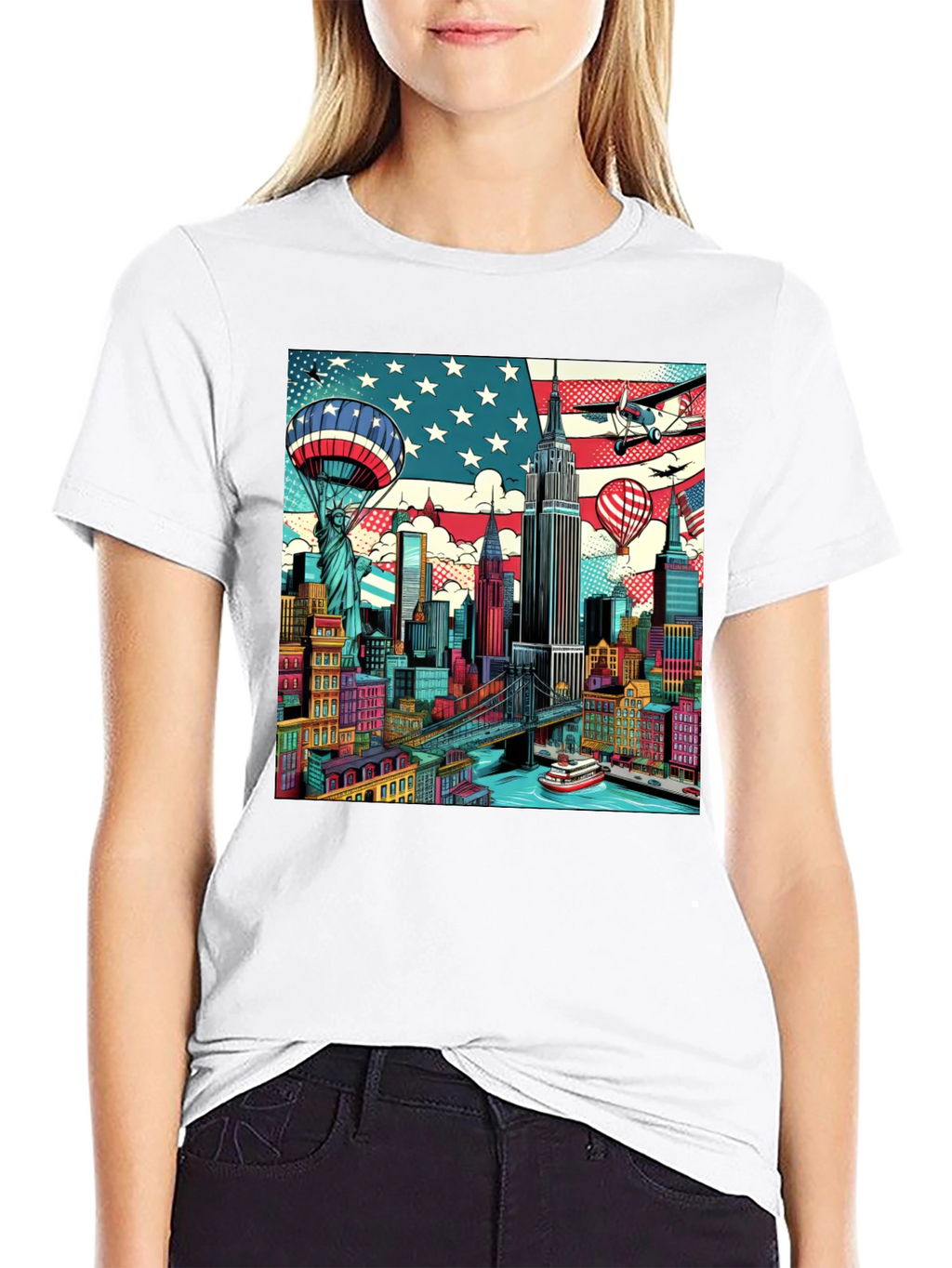 New York Cityscape Graphic T-Shirt