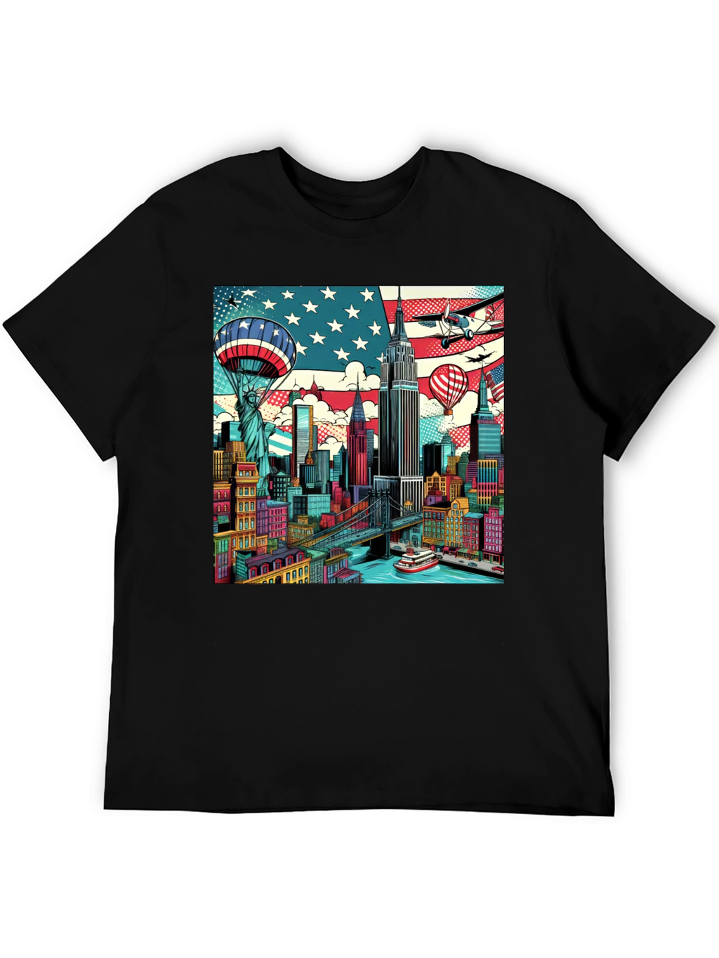 New York Cityscape Graphic T-Shirt
