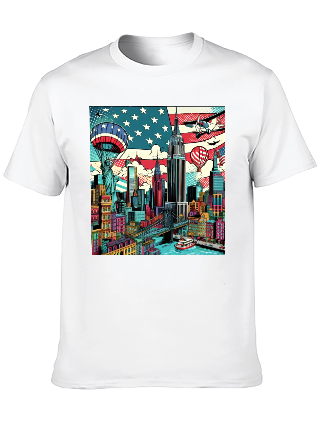 New York Cityscape Graphic T-Shirt