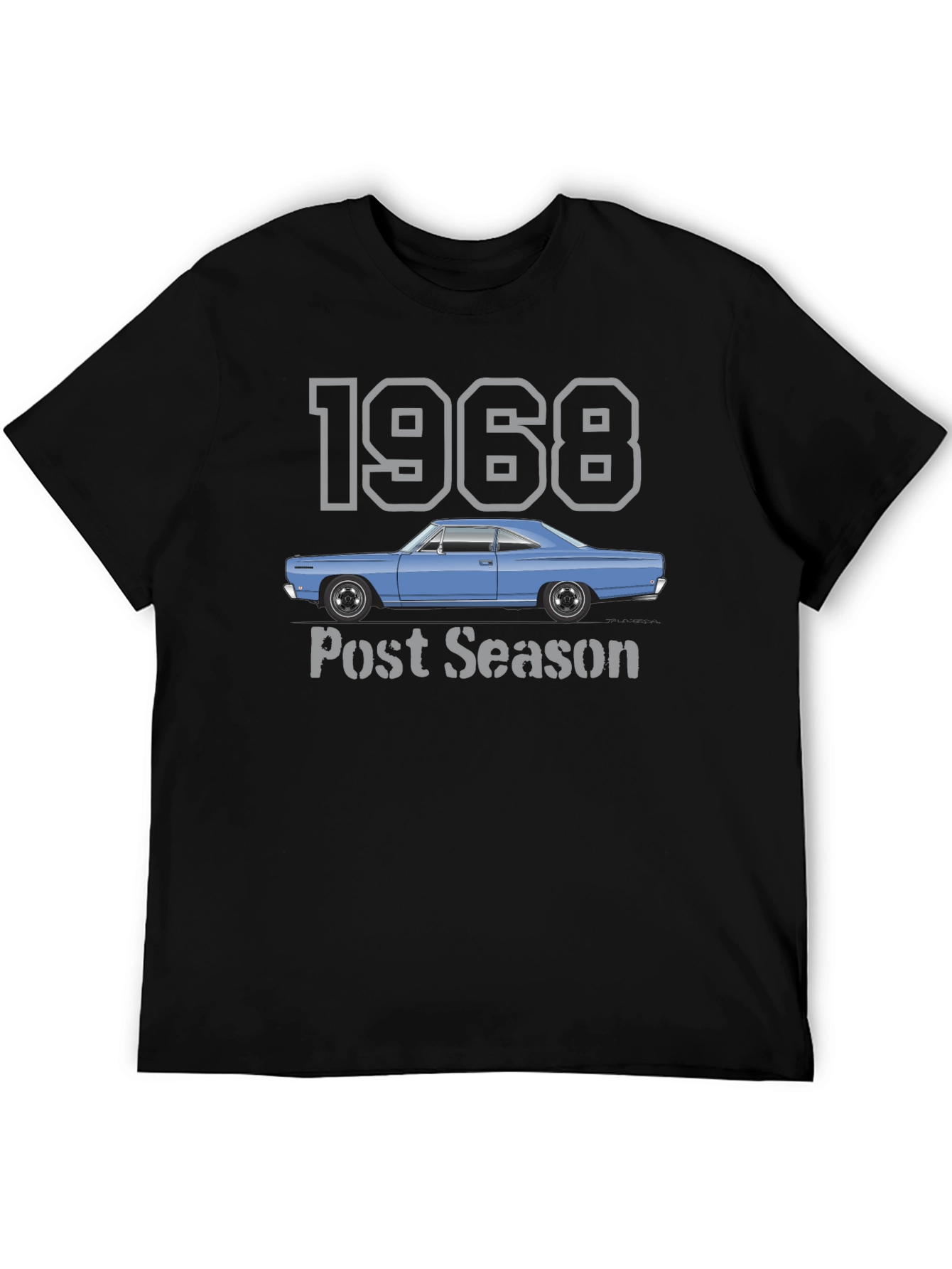 1968 Car Post Season Black T-Shirt
