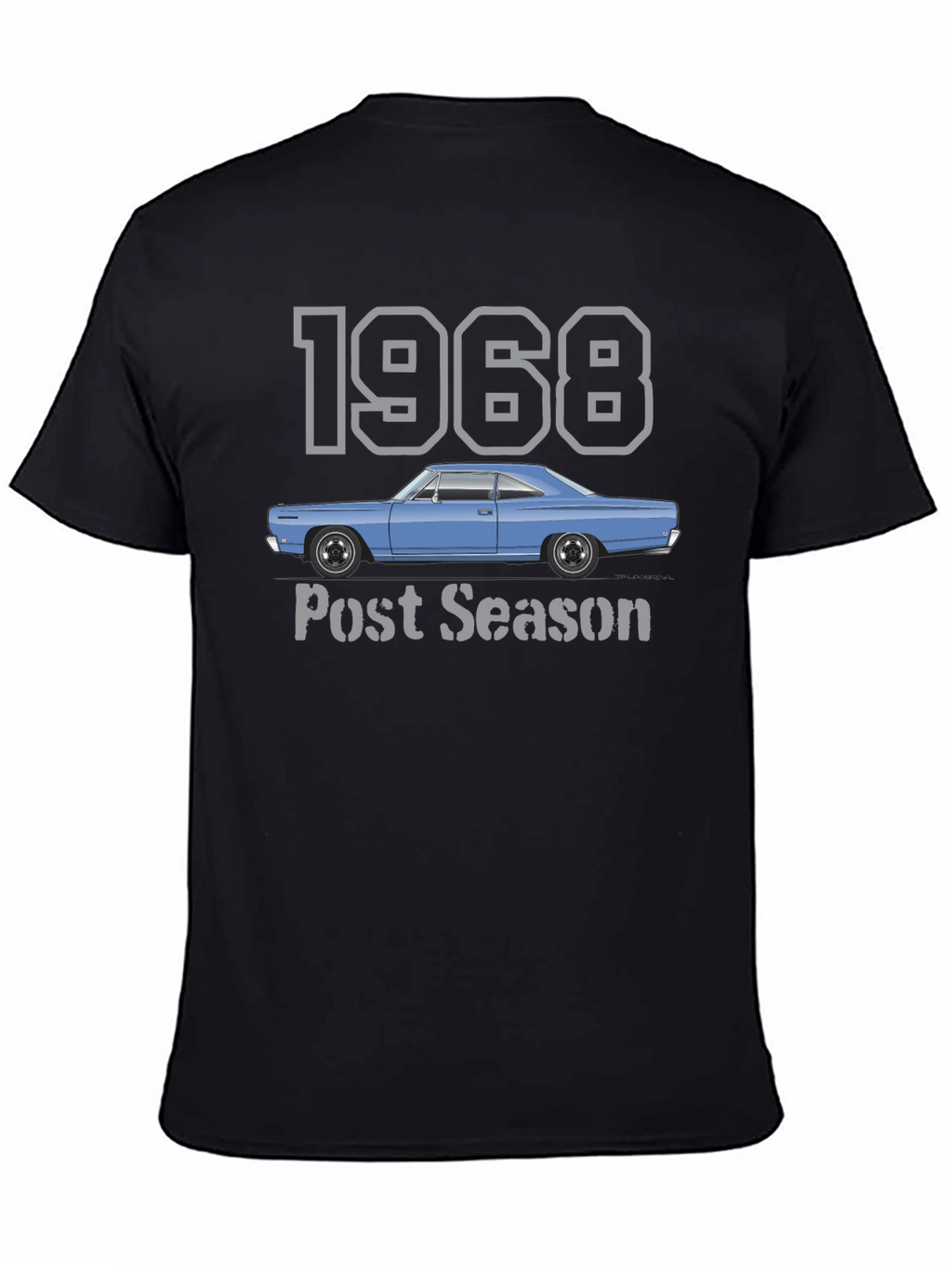1968 Car Post Season Black T-Shirt
