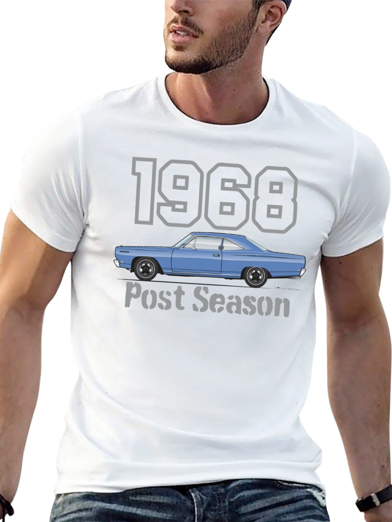 1968 Car Post Season Black T-Shirt