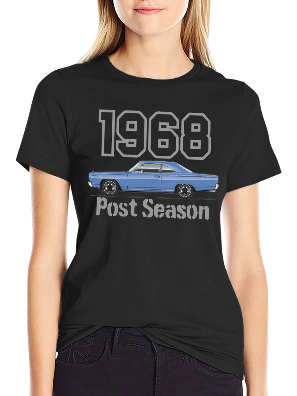 1968 Car Post Season Black T-Shirt
