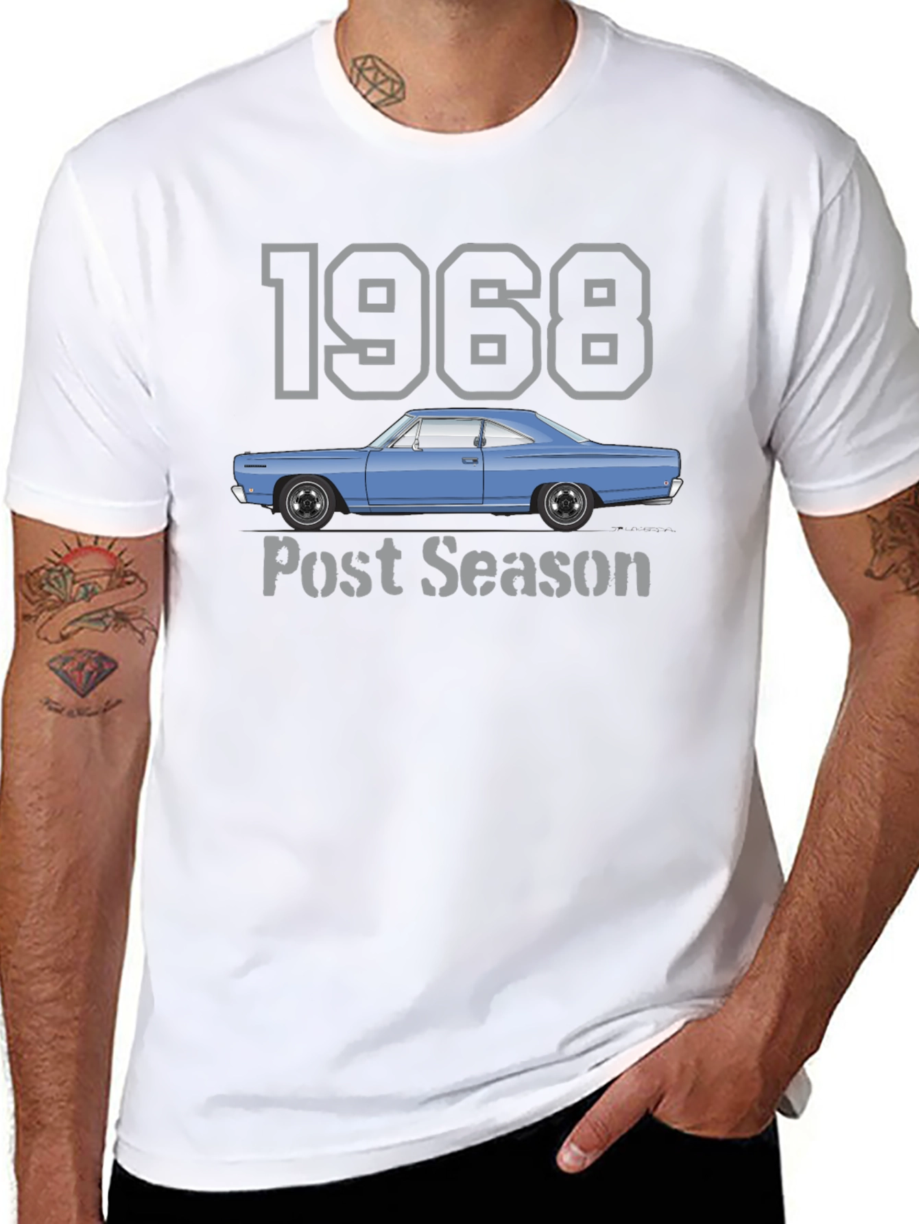 1968 Car Post Season Black T-Shirt
