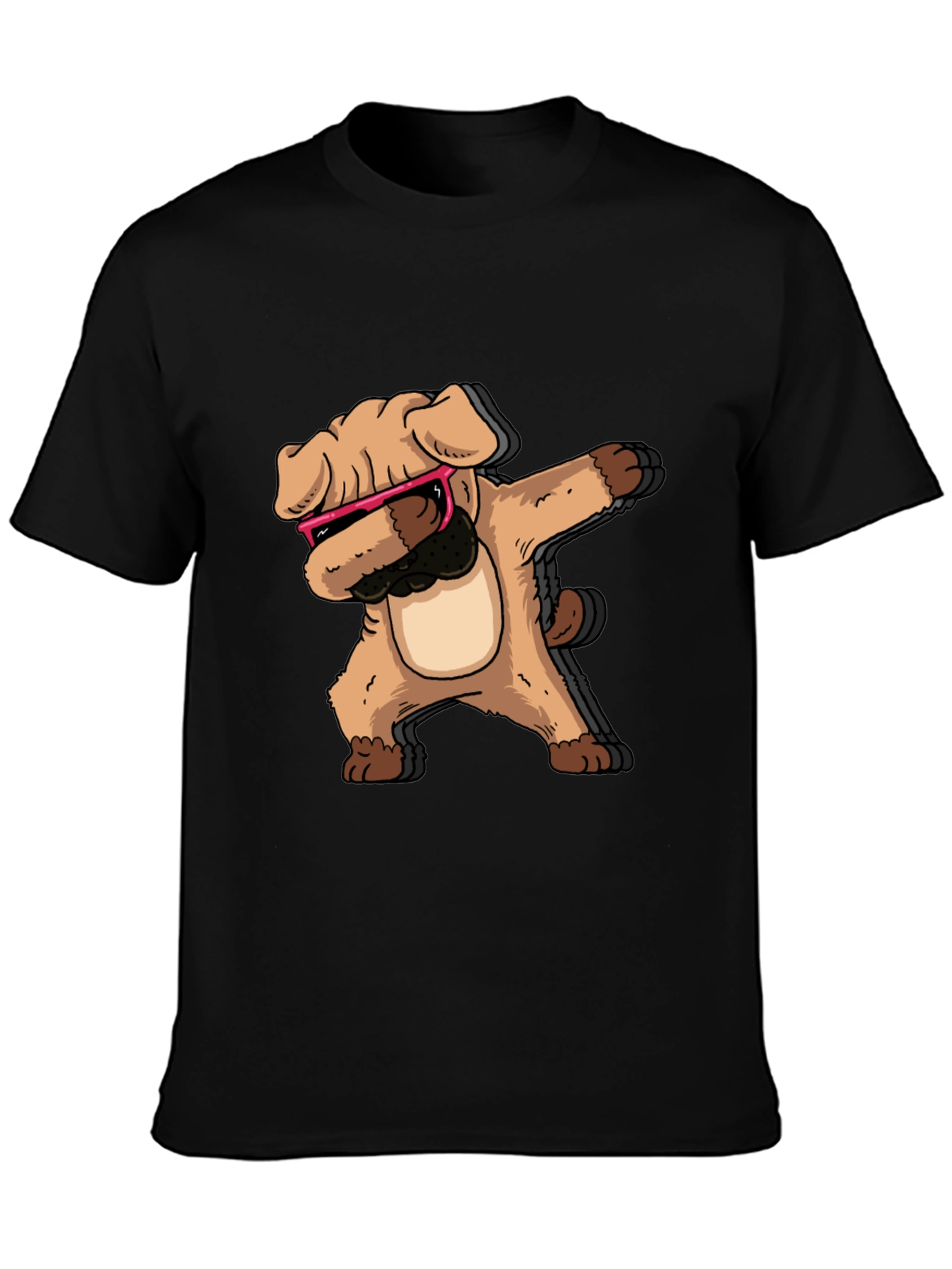 Dabbing Dog Graphic Tee - Cool Trendy Black T-Shirt