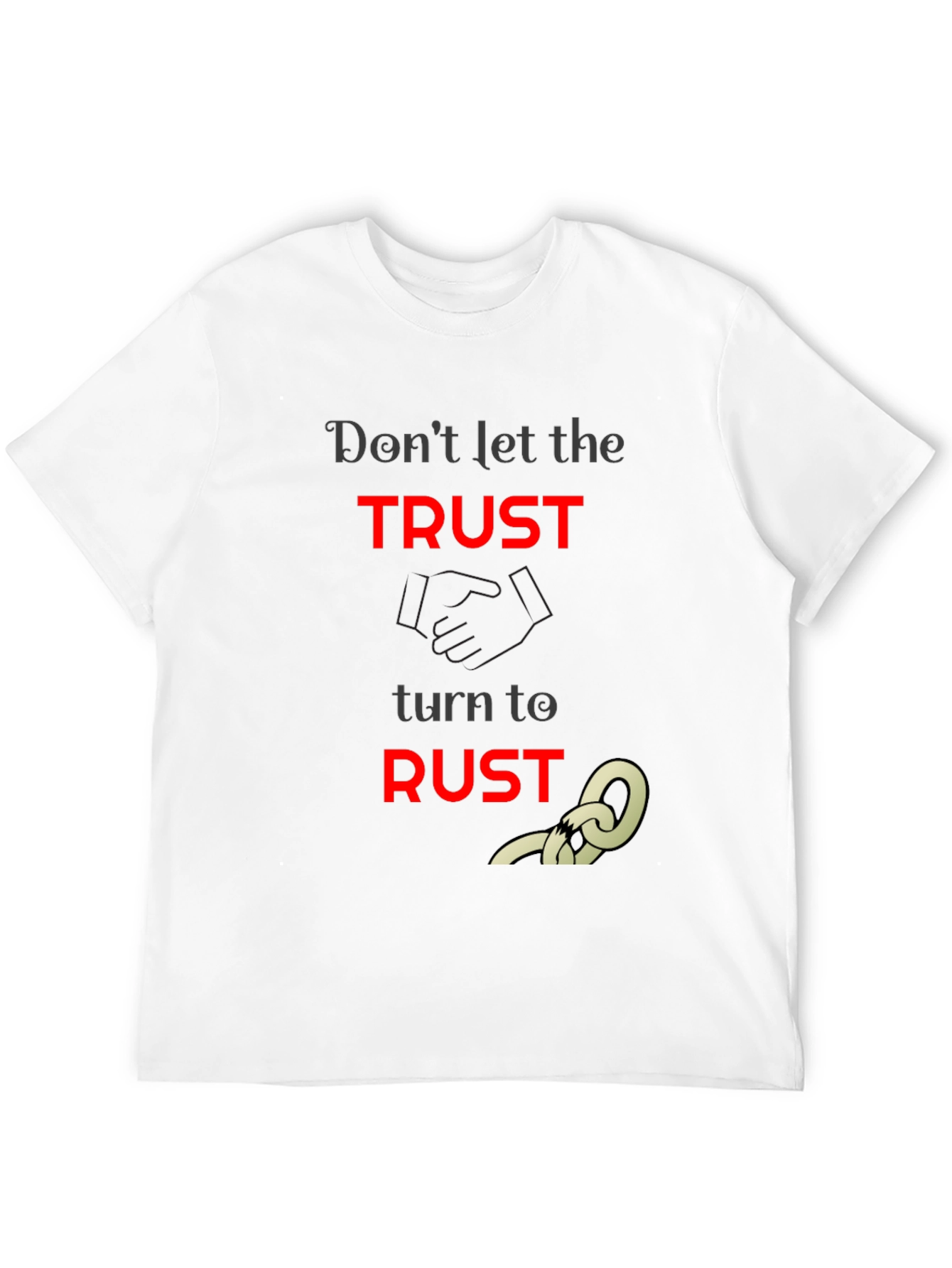 Trust to Rust Graphic T-Shirt - Unisex Black Tee