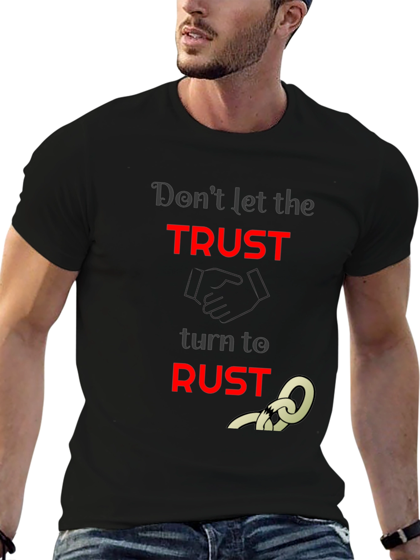 Trust to Rust Graphic T-Shirt - Unisex Black Tee