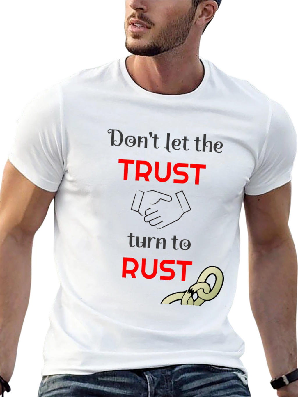 Trust to Rust Graphic T-Shirt - Unisex Black Tee