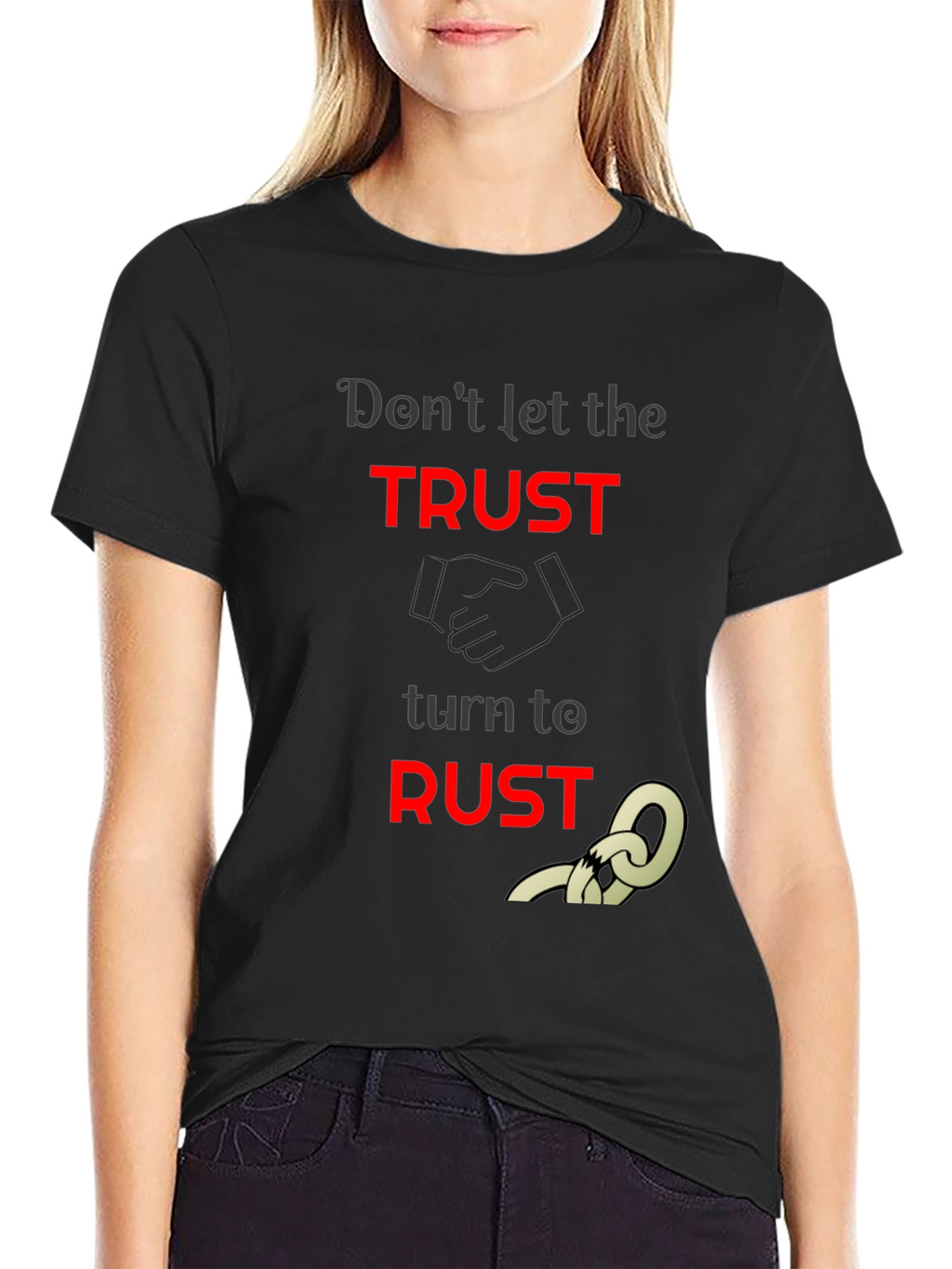 Trust to Rust Graphic T-Shirt - Unisex Black Tee