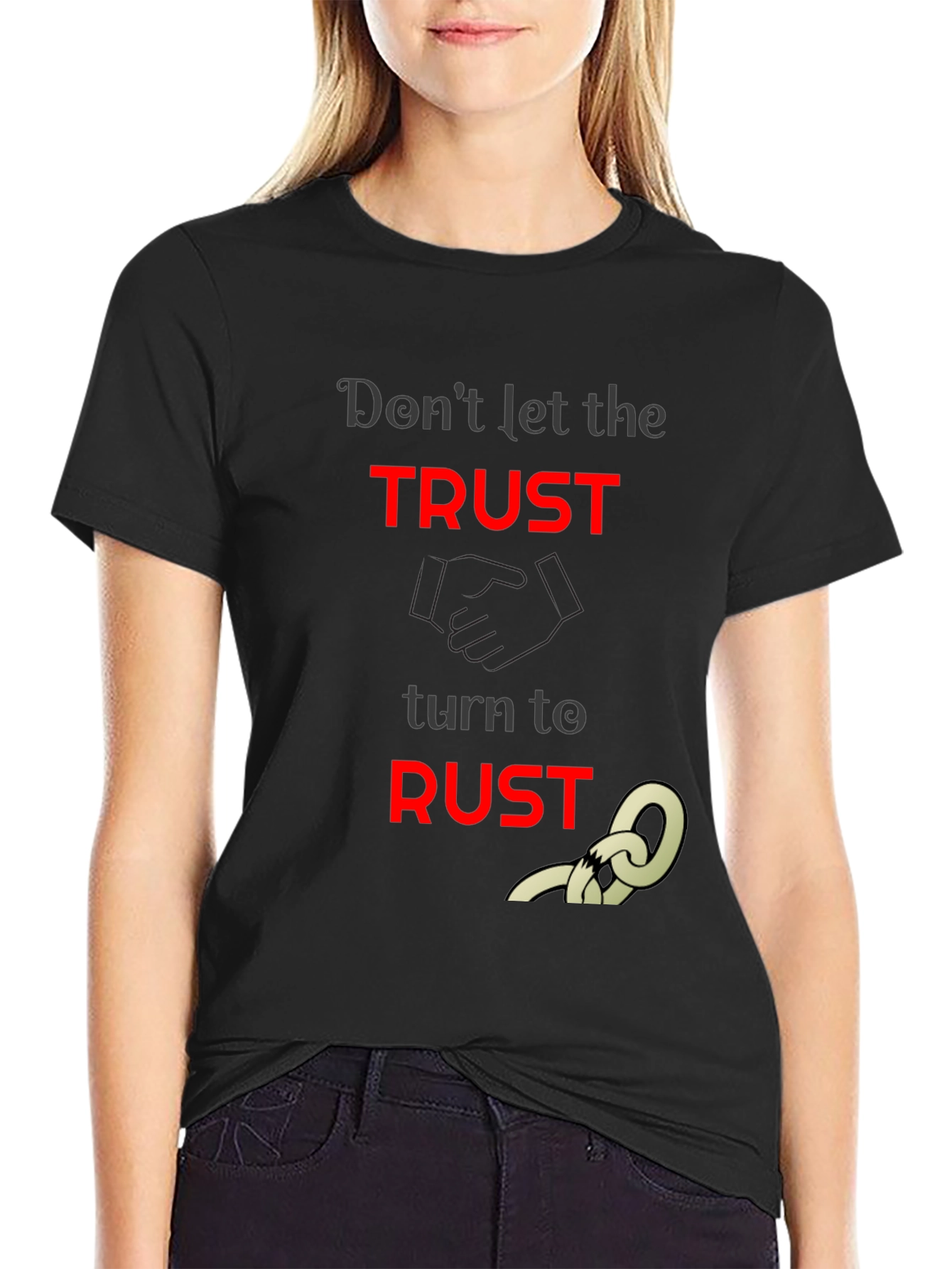 Trust to Rust Graphic T-Shirt - Unisex Black Tee